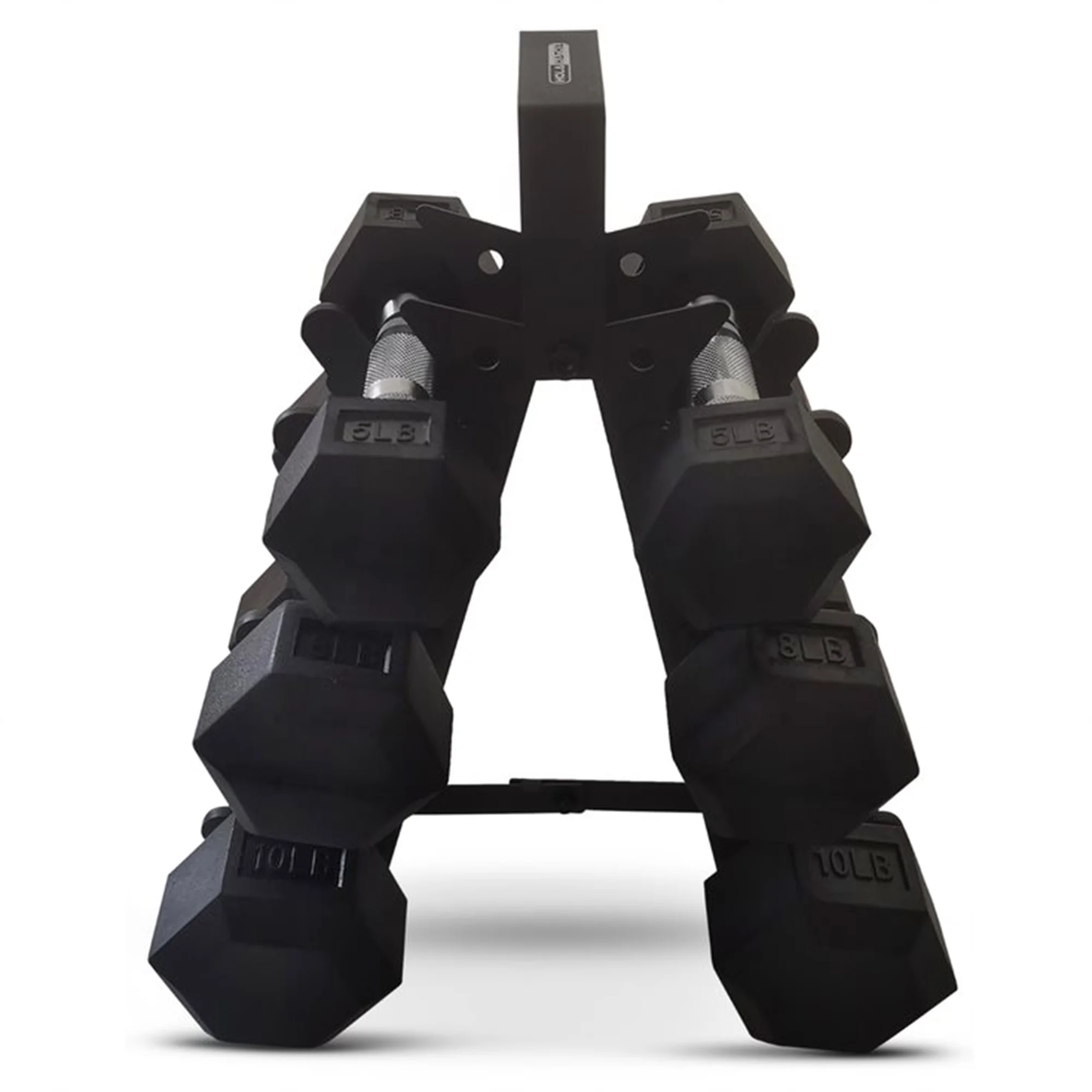 HolaHatha Hex Dumbbell with Rack, 5/10/15/20/25 lb (Black) - Image 22