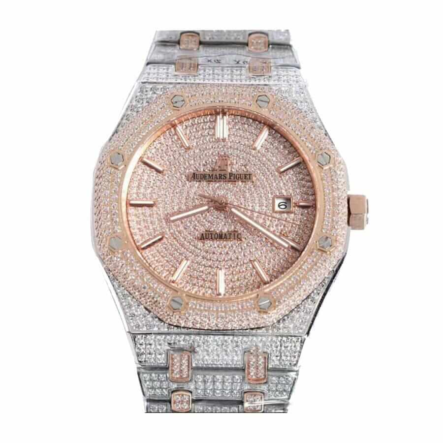 Audemars Piguet Royal Oak Selfwinding 15400SR.OO.1220SR.01 Iced Out Replica - Top club