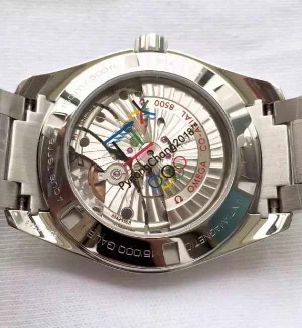 Replica Omega XF Seamaster CO-AXIAL Master PyeongChang 2018 Blue Dial SS Bracelet A8500 - Top club