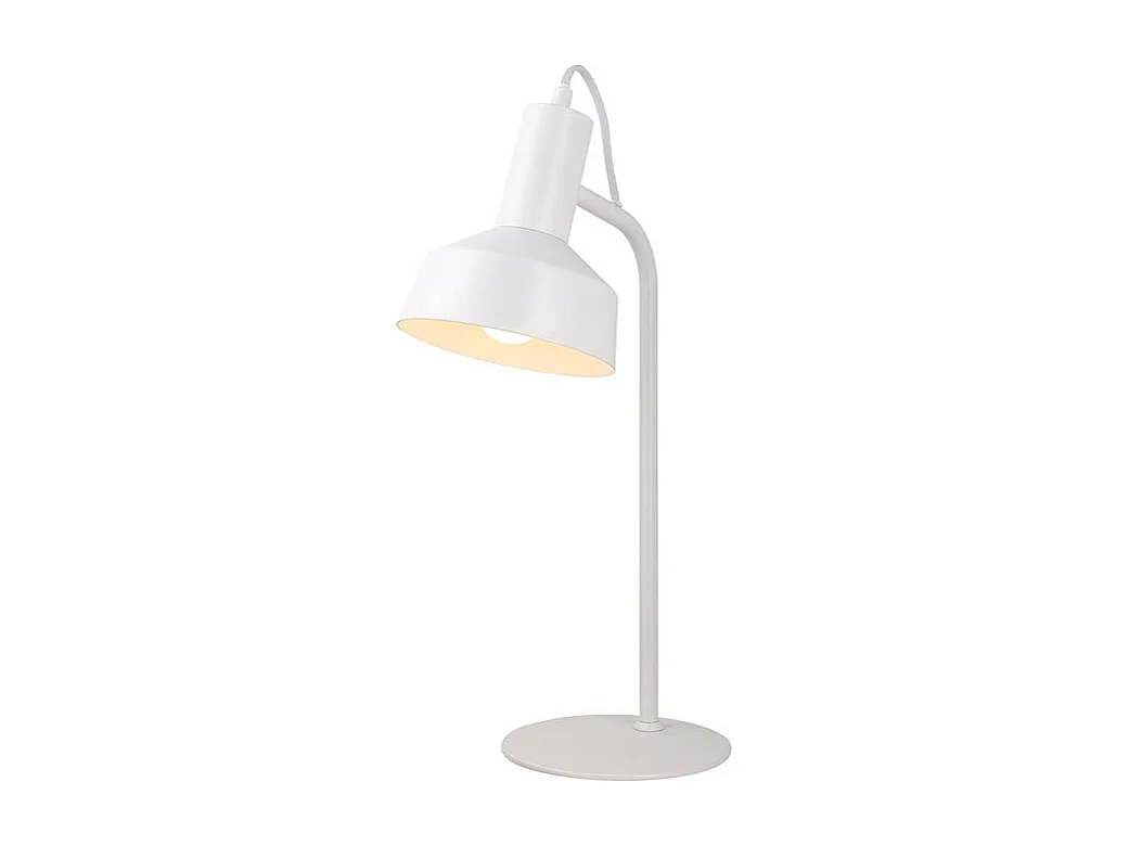 Modèle LEANA de bureau blanc avec une lumière INTERLUSA