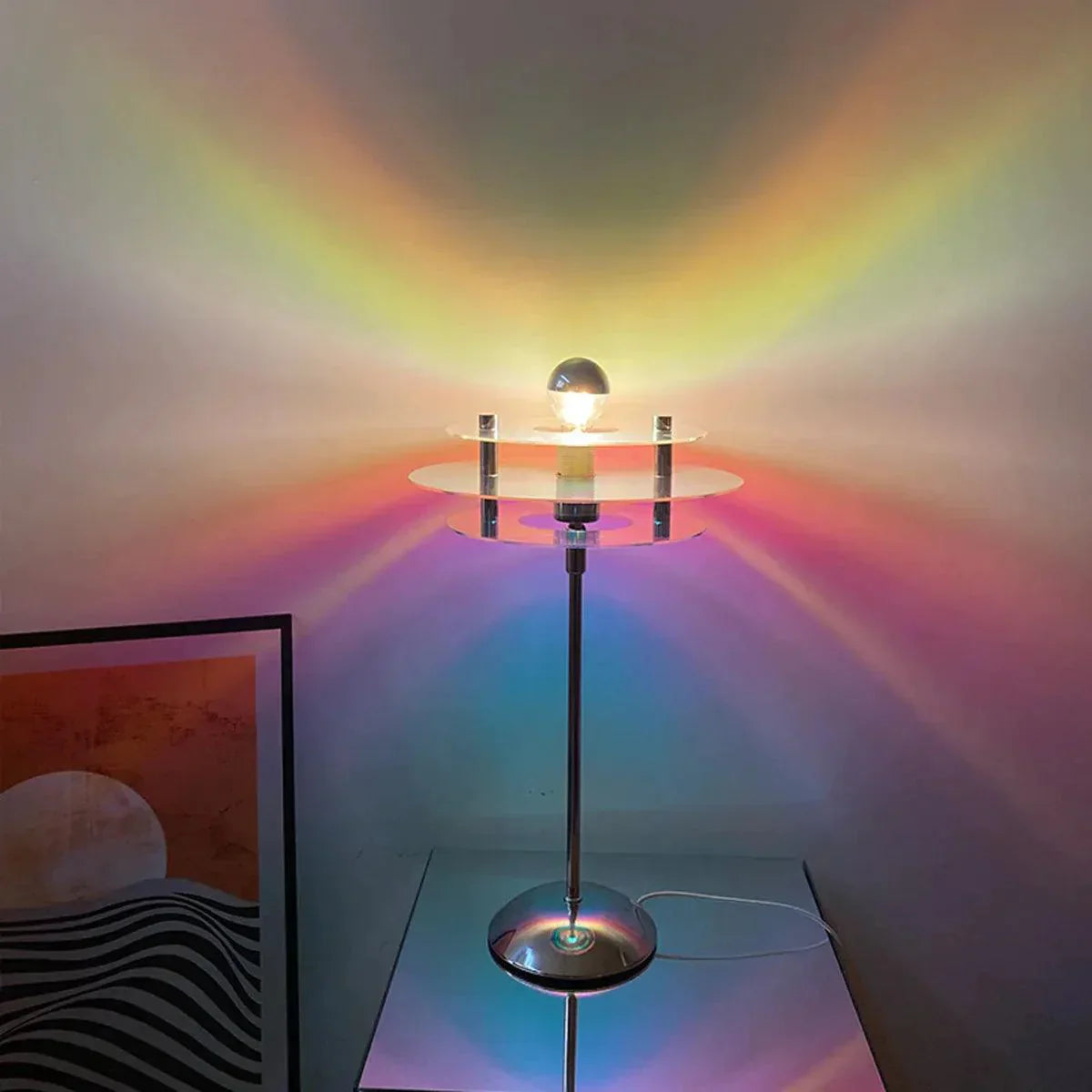 GlowRetro – LED Tafellamp met Kleurverloop en Retro Flair