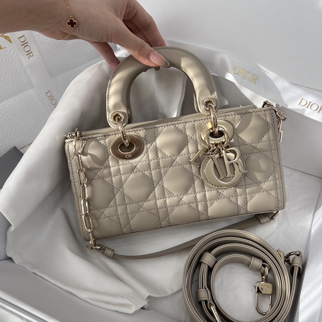 Dior Medium Lady D-Joy Bag Light Brown For Women 8,7in/22cm1:1High-quality replica