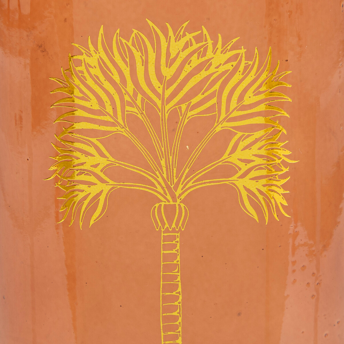 "Tropical boudoir" vase Amber, H.22 cm