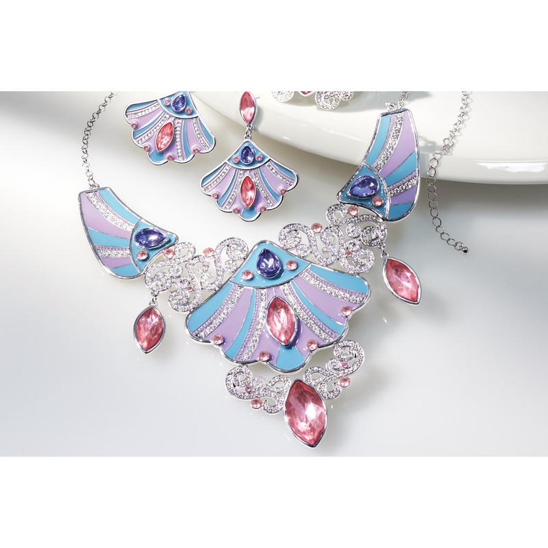 Crystal/Enamel Necklace - MIDNIGHT VELVET CATALOG