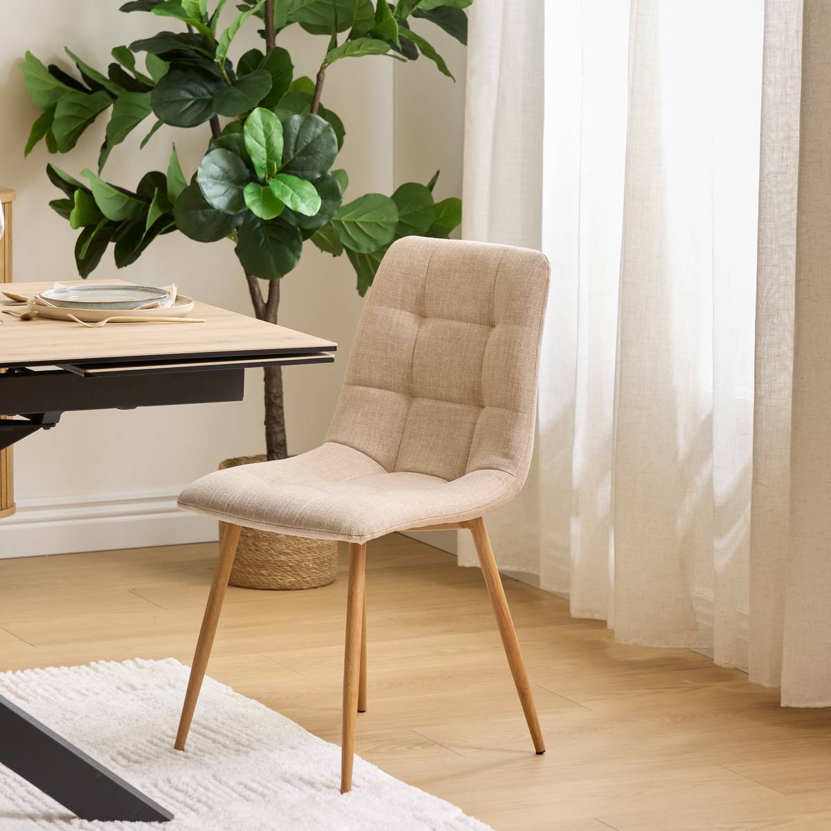 Chair "Sirac" Beige Linen