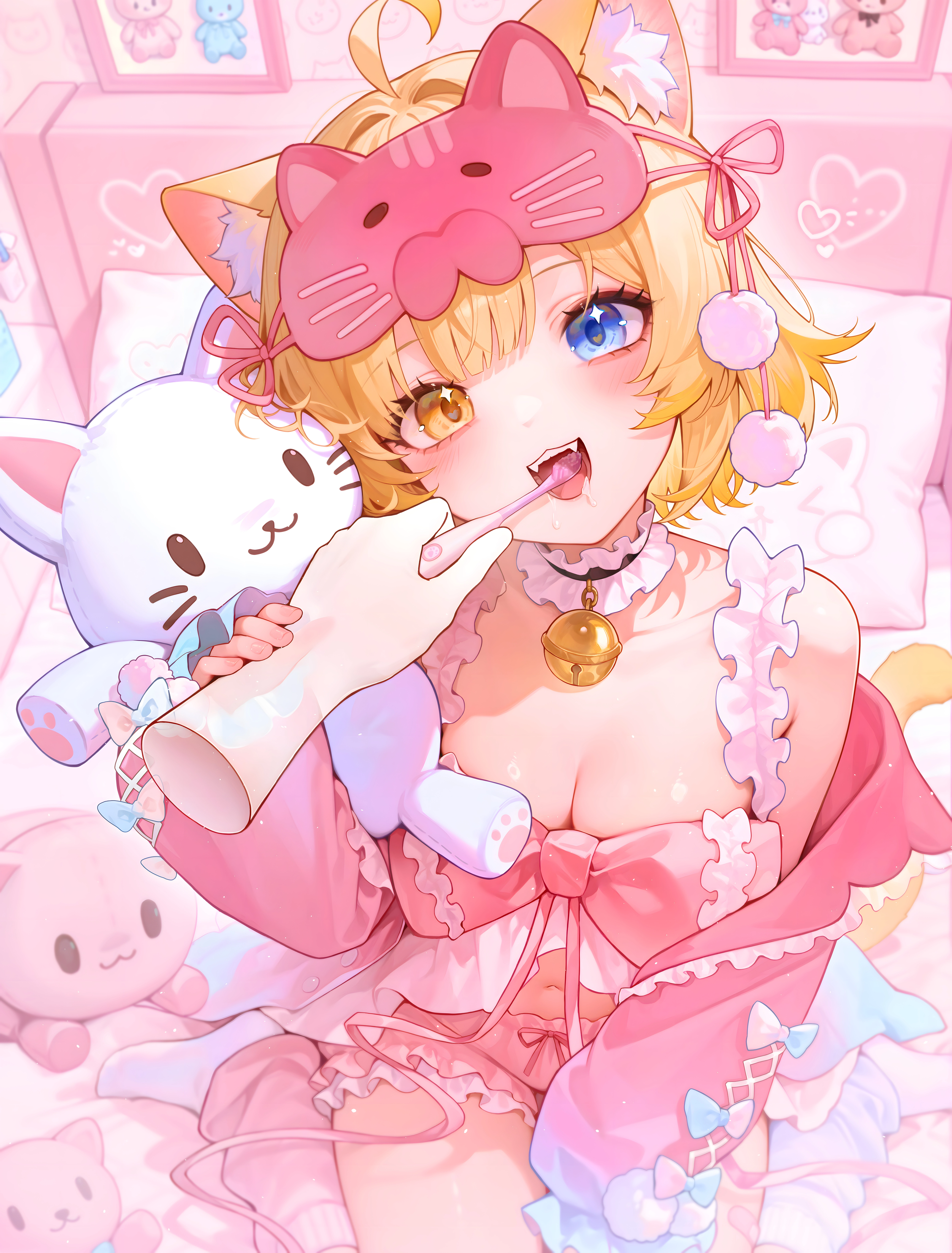 Dr.YUU Neko Catgirl fantasy male masturbator packaging with anime catgirl artwork, cat mouth design, 740g weight, and 10 vibration modes
