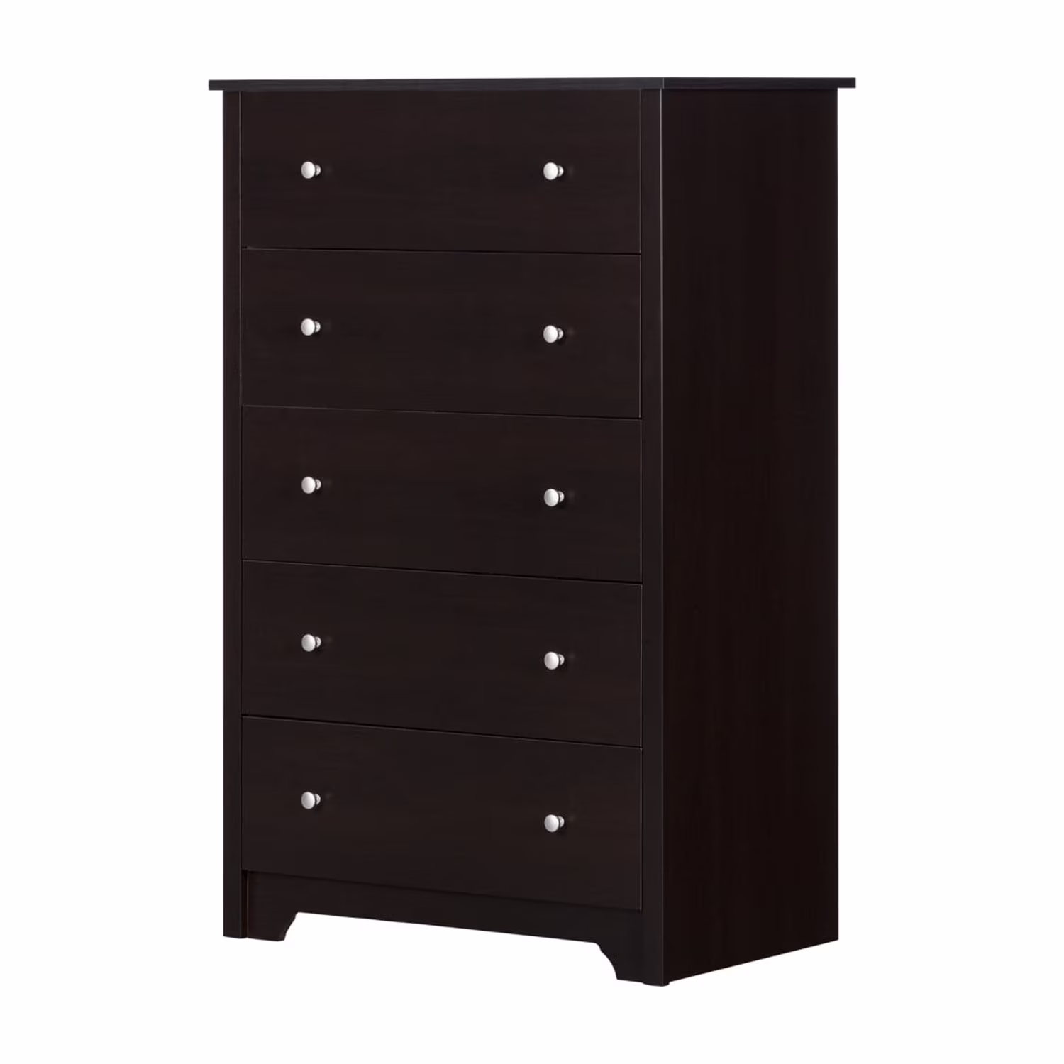 HomeStock French Flair Contemporary Style Bedroom 5-Drawer Chest, Painted Finish with Storage Feature - 19.5"D x 31.25"W x 48.75"H-Color:White - Image 3