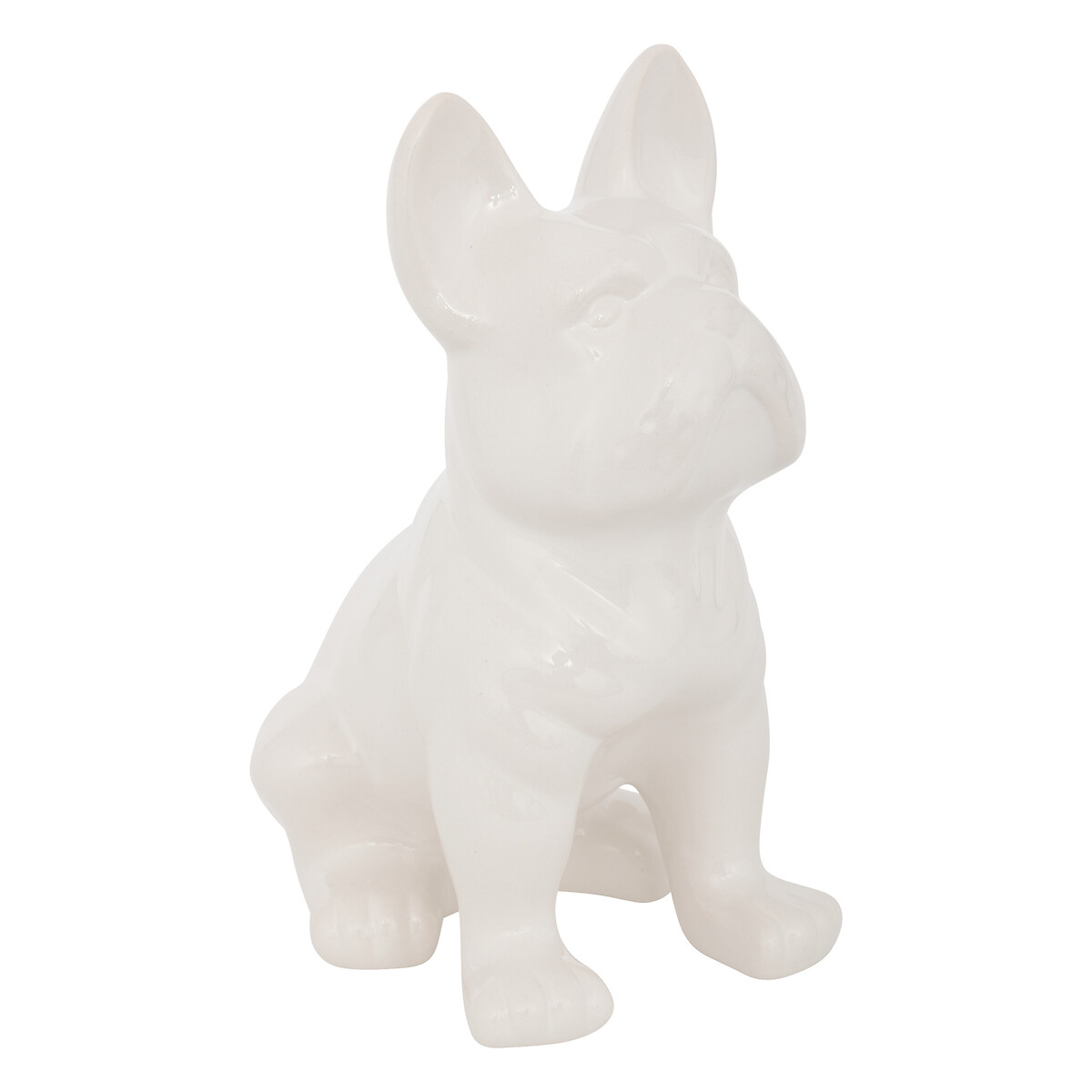 Statuette, ceramic "Bulldog" White, H.12 cm