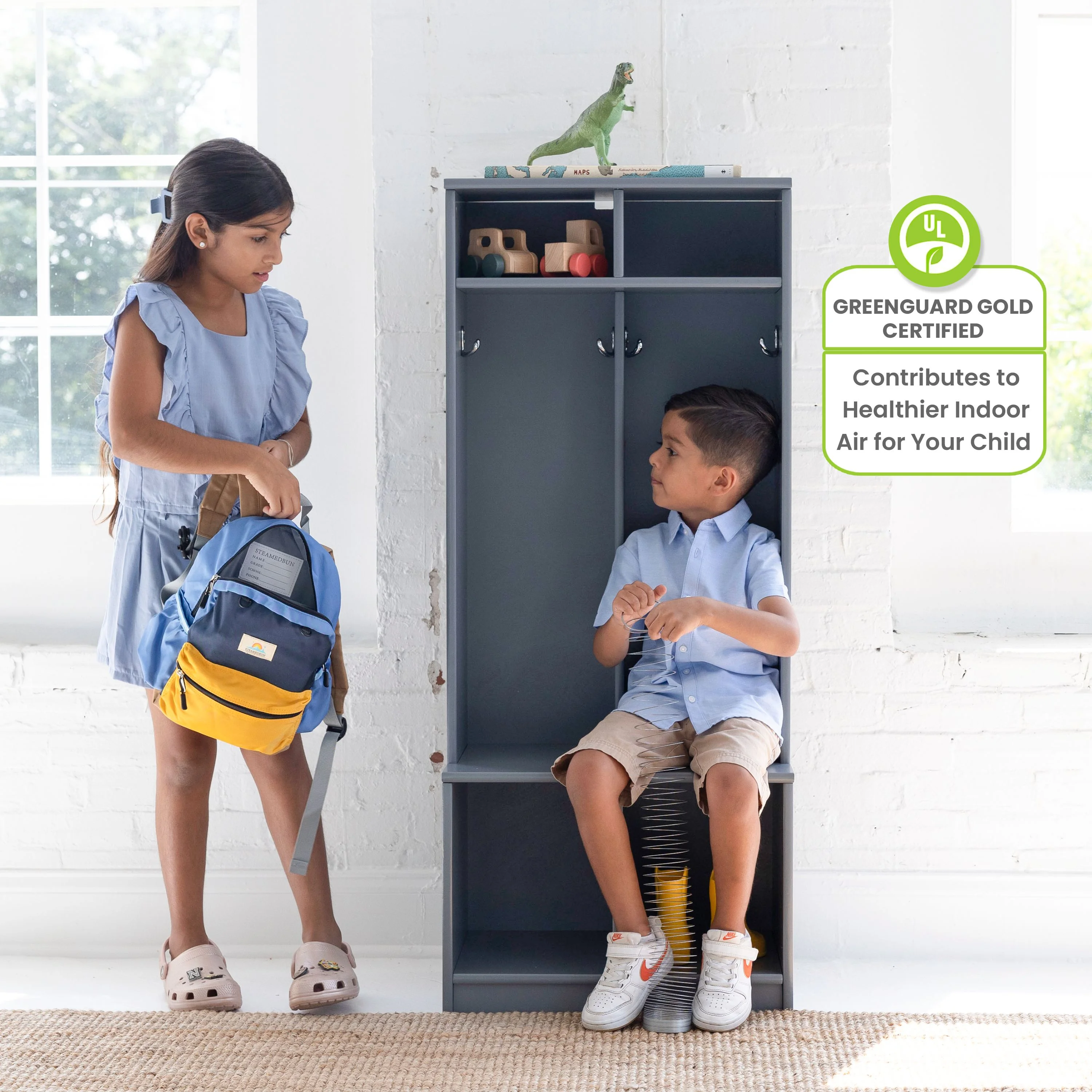 Little Partners Locker Cabinet Cubby Organizer, Learn 'N Store Wooden Classroom Cubbies Compartment Lockers for Storage of Toddlers and Kids Coats, Equipment, Backpacks - Espresso - Image 29