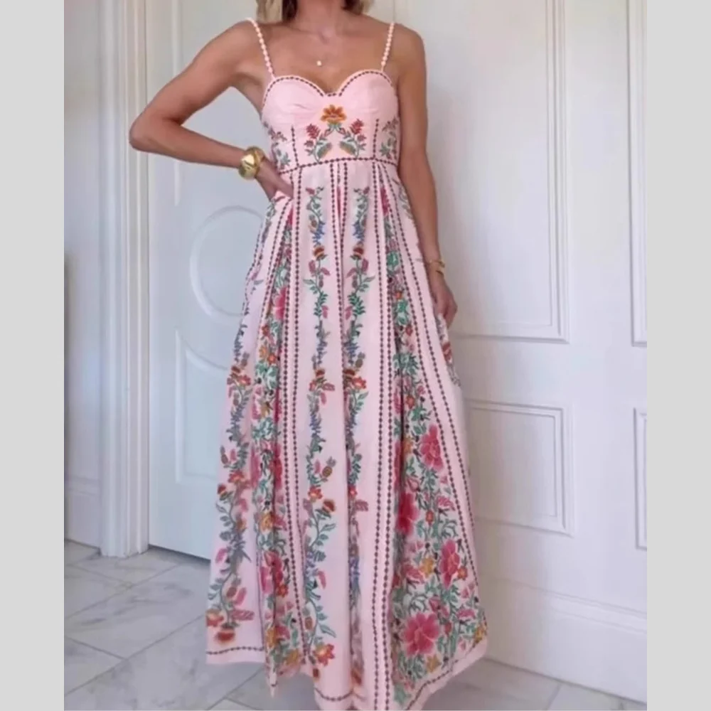 Floral Print Sweetheart Neck Cami Dress - ZKZOOK