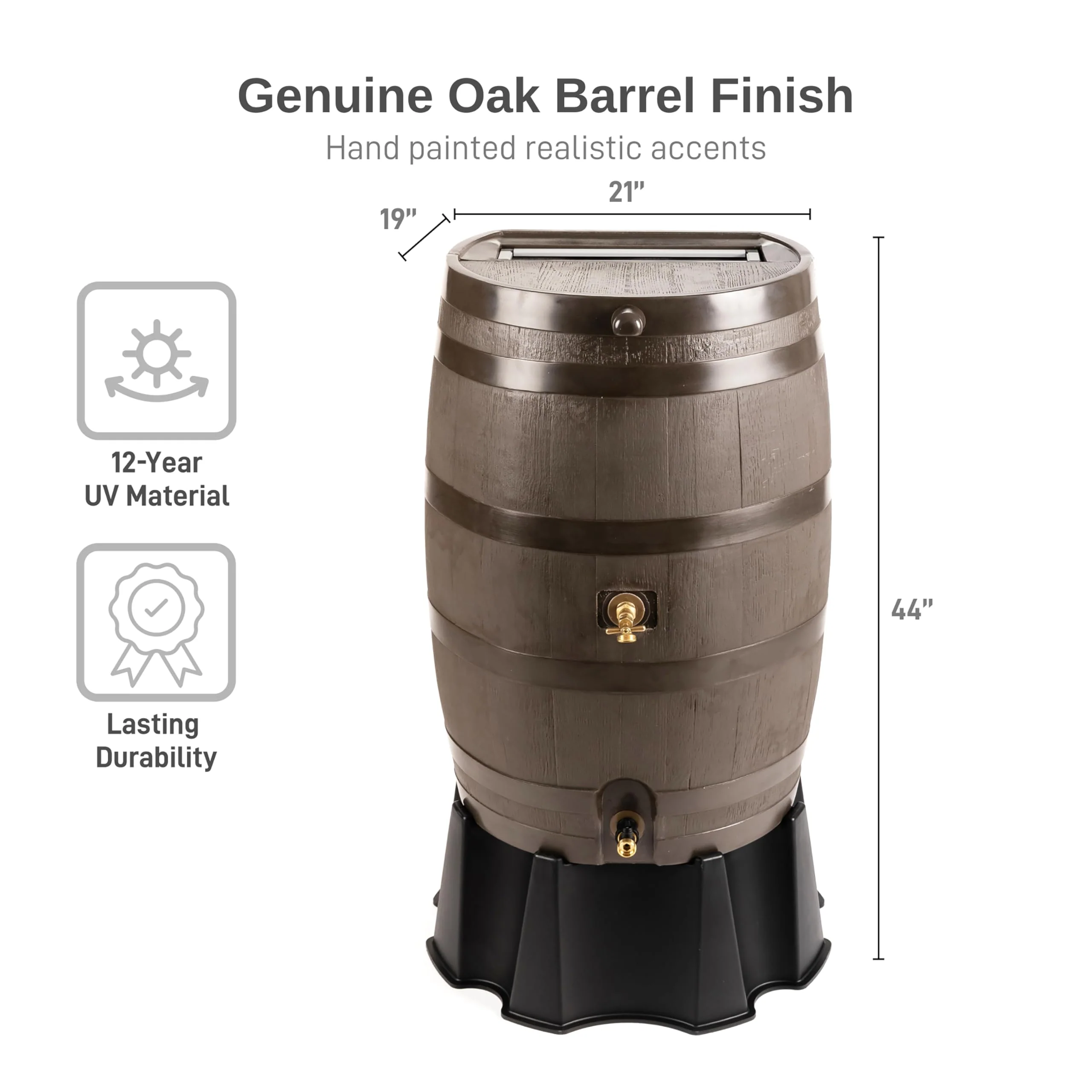 50 Gallon Rain Barrel With Brass Spigot And Flat-Back Design - Image 19 50 Gallon Rain Barrel With Brass Spigot And Flat-Back Design - Image 19