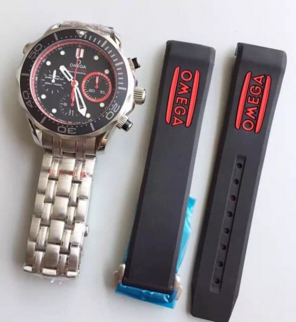 Replica Omega Seamaster 300m Diver ETNZ Limited Edition Black Rubber Strap A7753 - Top club