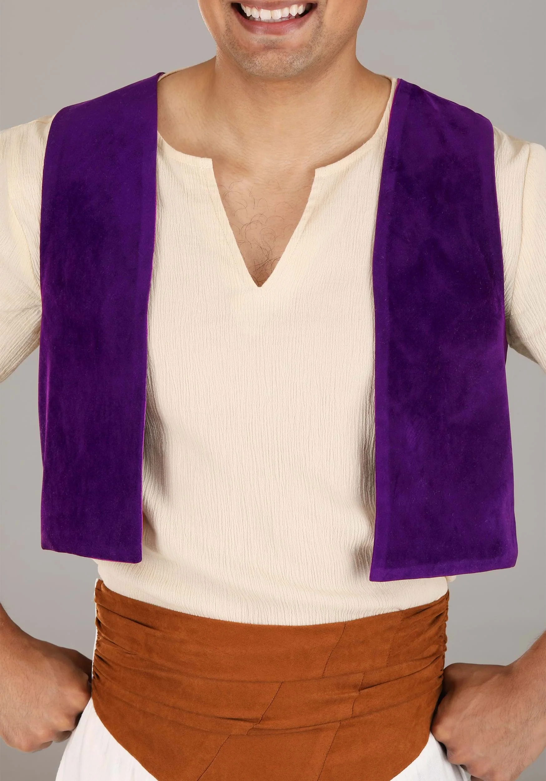 Plus Size Disney Aladdin Deluxe Men's Costume - Image 6 Plus Size Disney Aladdin Deluxe Men's Costume - Image 6
