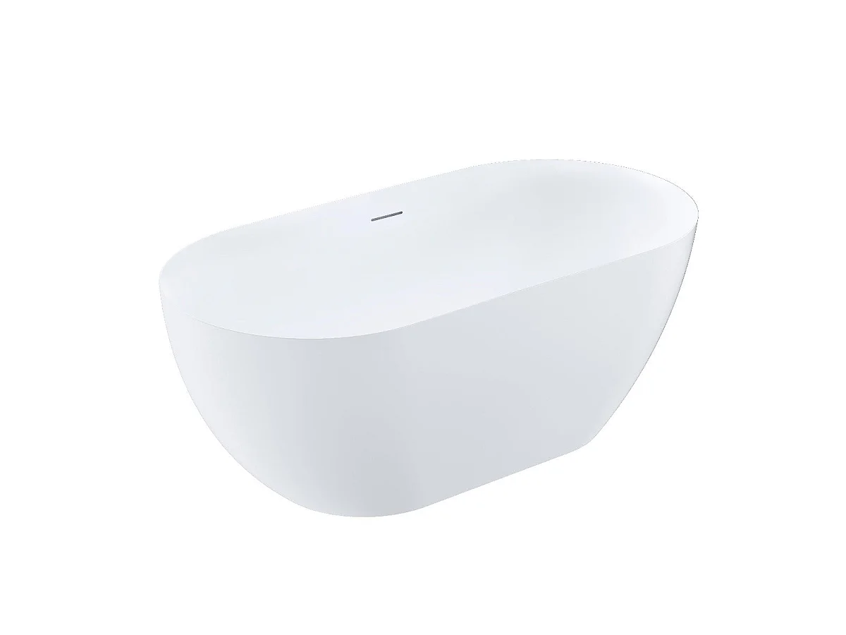 Baignoire îlot design ovale LISBON blanche 170 cm Mat