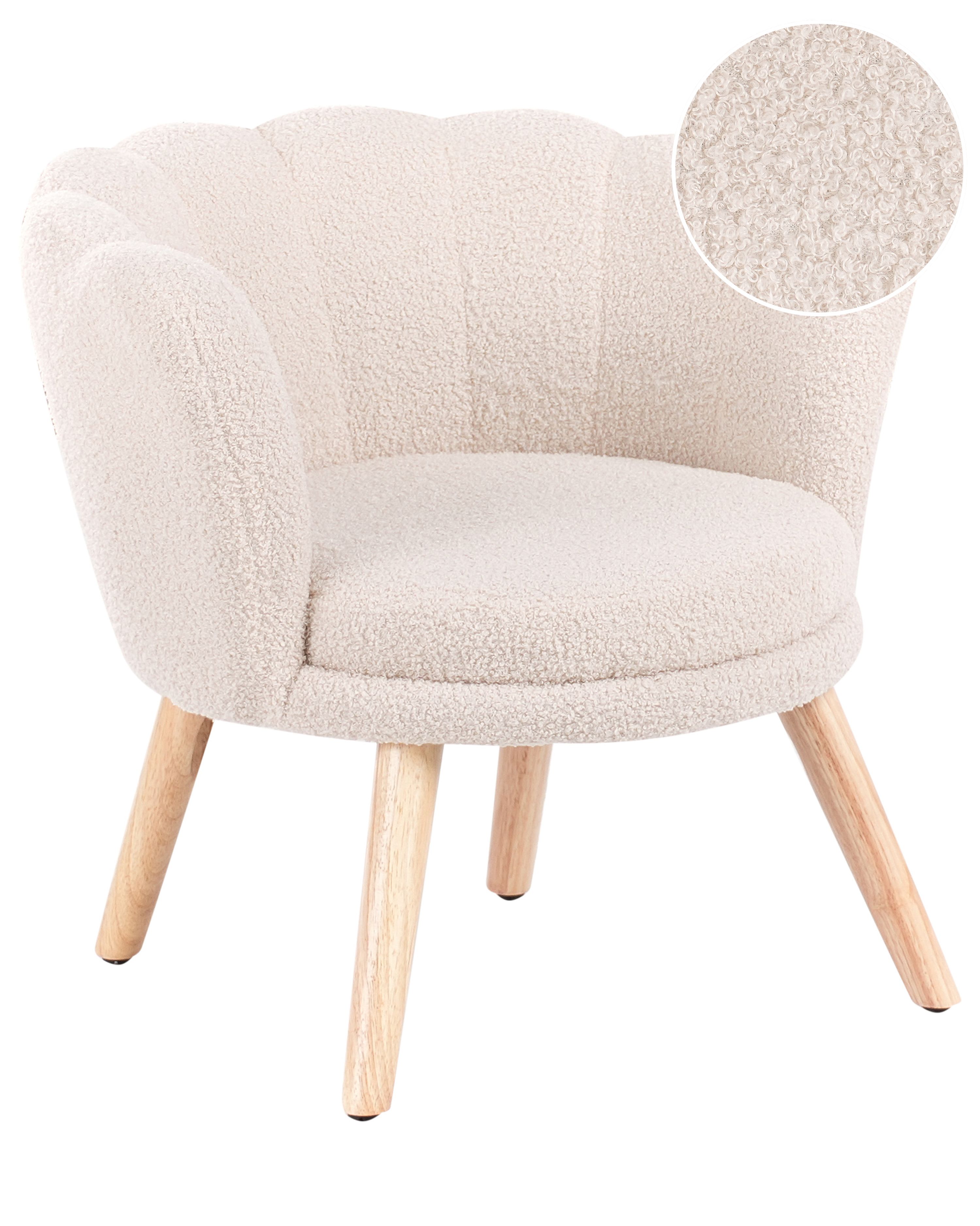 Kids Armchair HALBY Boucle Light Beige