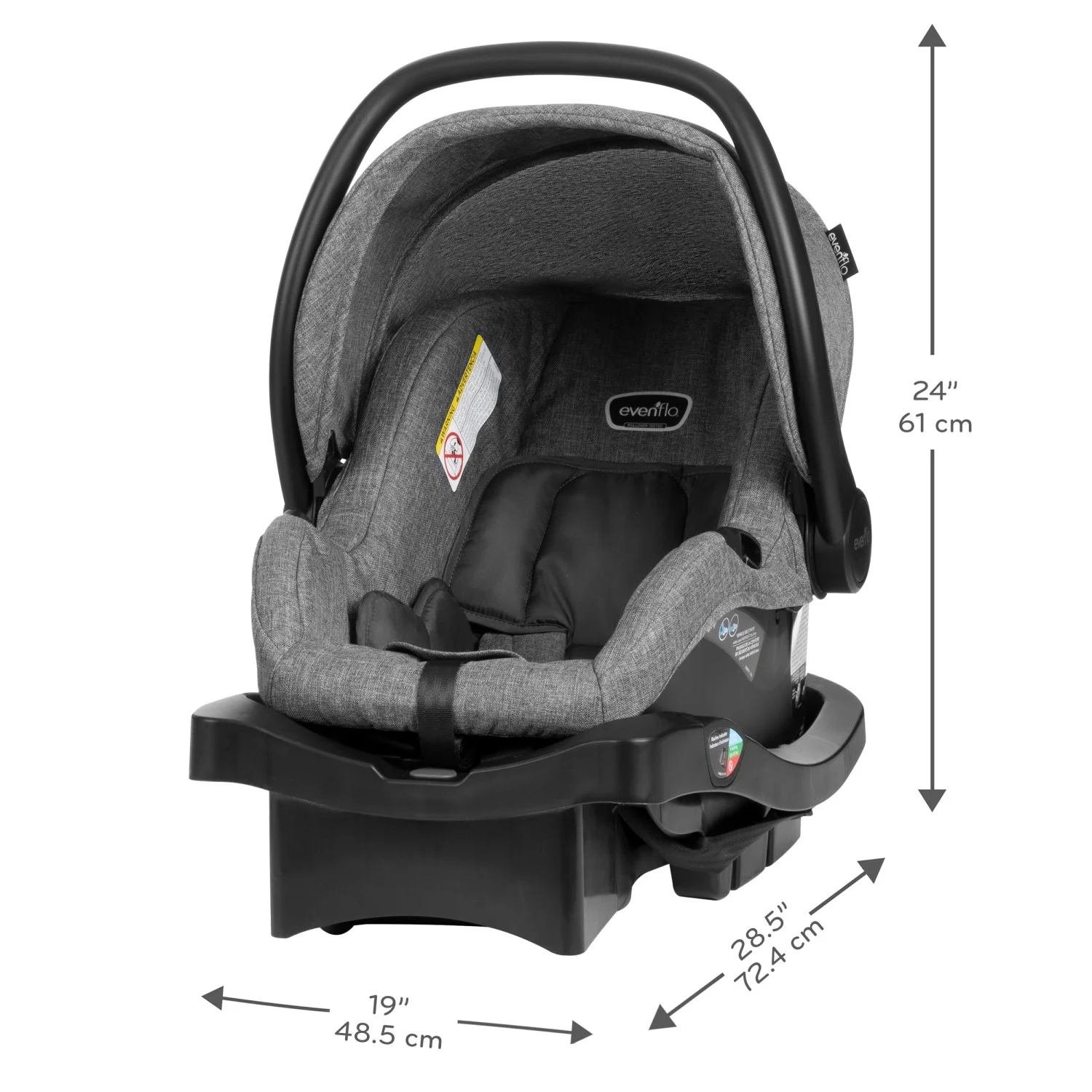 Evenflo Omni Plus Modular Travel System with LiteMax Sport Infant Car Seat, Mylar Gray, Unisex - Image 15