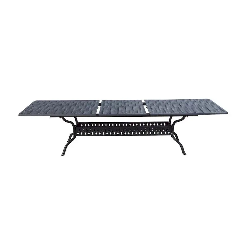 Darlee Nassau 11-Piece Cast Aluminum Outdoor Dining Set With 8 Chairs, 2 Swivel Rocker Chairs And Extendable Table - Antique Bronze - Image 3 Darlee Nassau 11-Piece Cast Aluminum Outdoor Dining Set With 8 Chairs, 2 Swivel Rocker Chairs And Extendable Table - Antique Bronze - Image 3