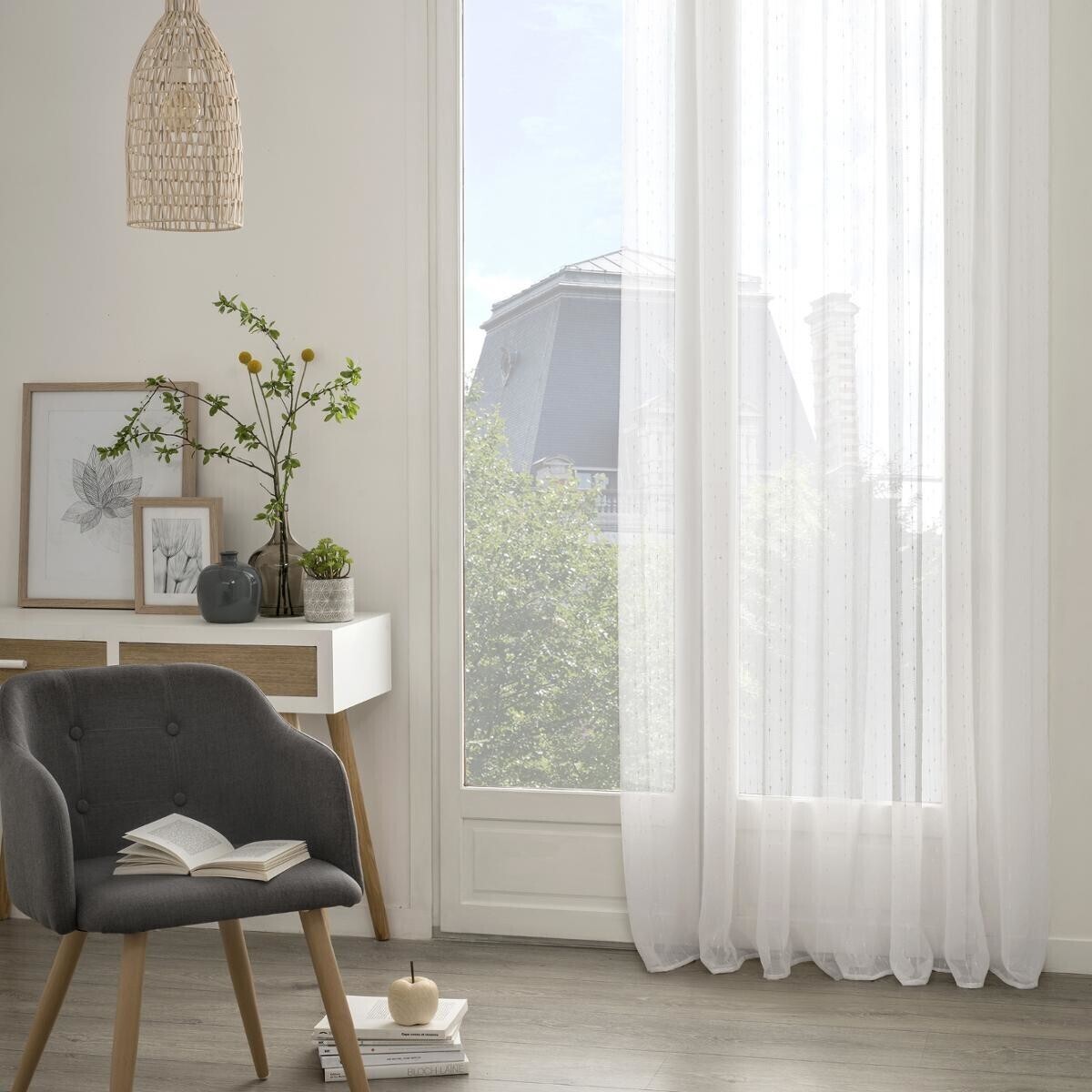 Sheer curtain "Anissa" White, 140x240 cm