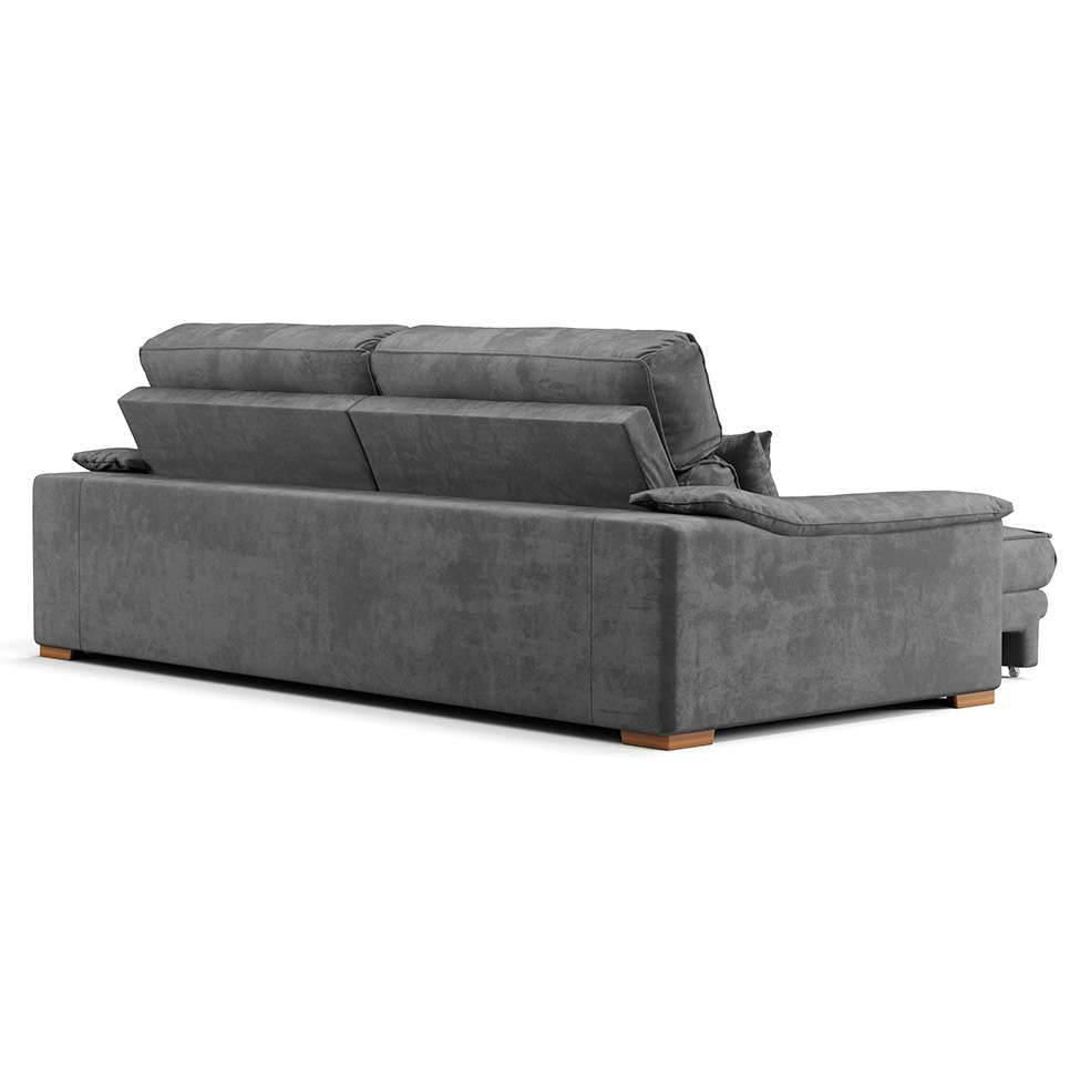 Sofá 3 Lugares Retrátil e Reclinável Pascal Veludo Grafite em Promoção | Ofertas na Americanas