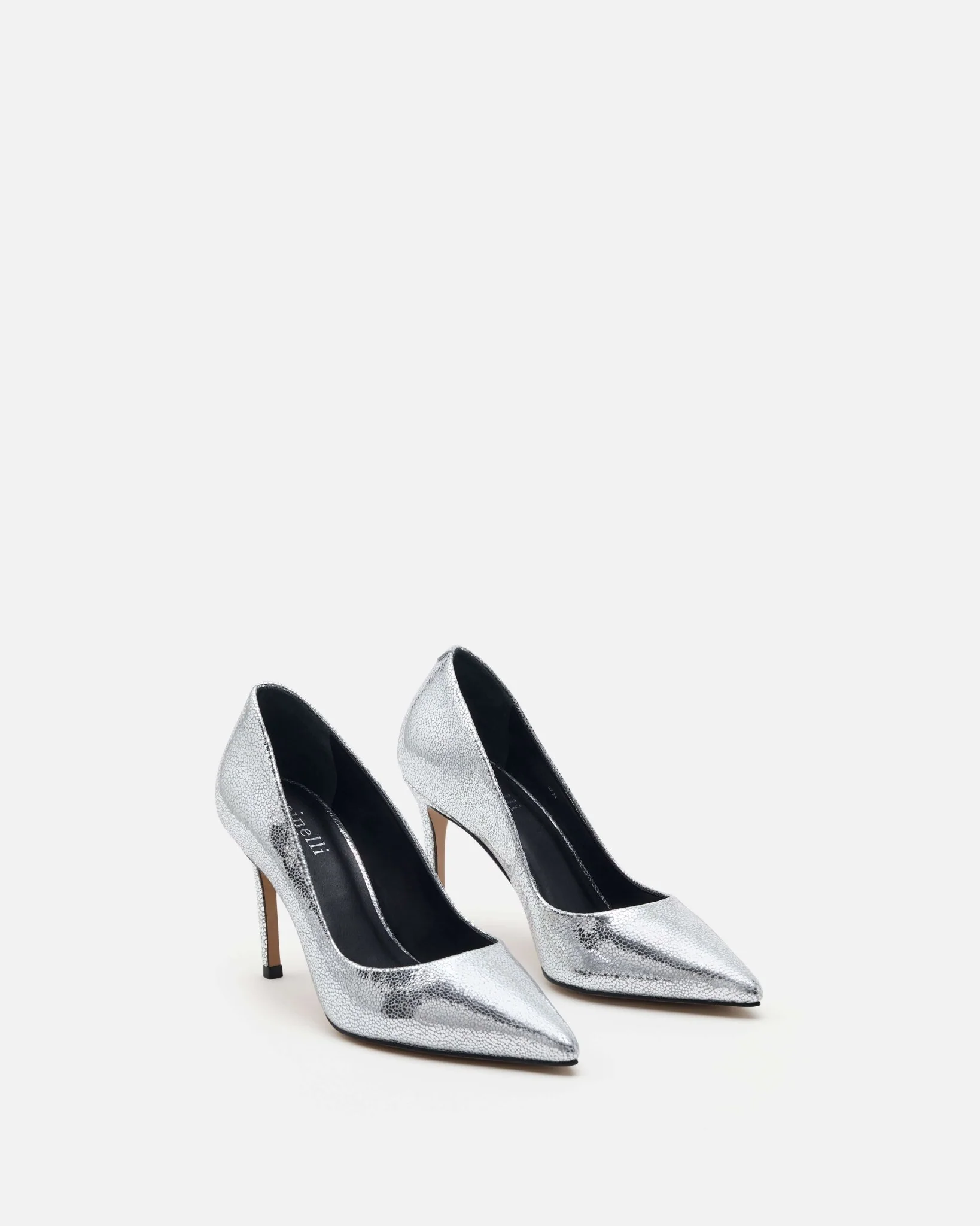 ESCARPINS KAROLINA/MET - En cuir métallisé argent