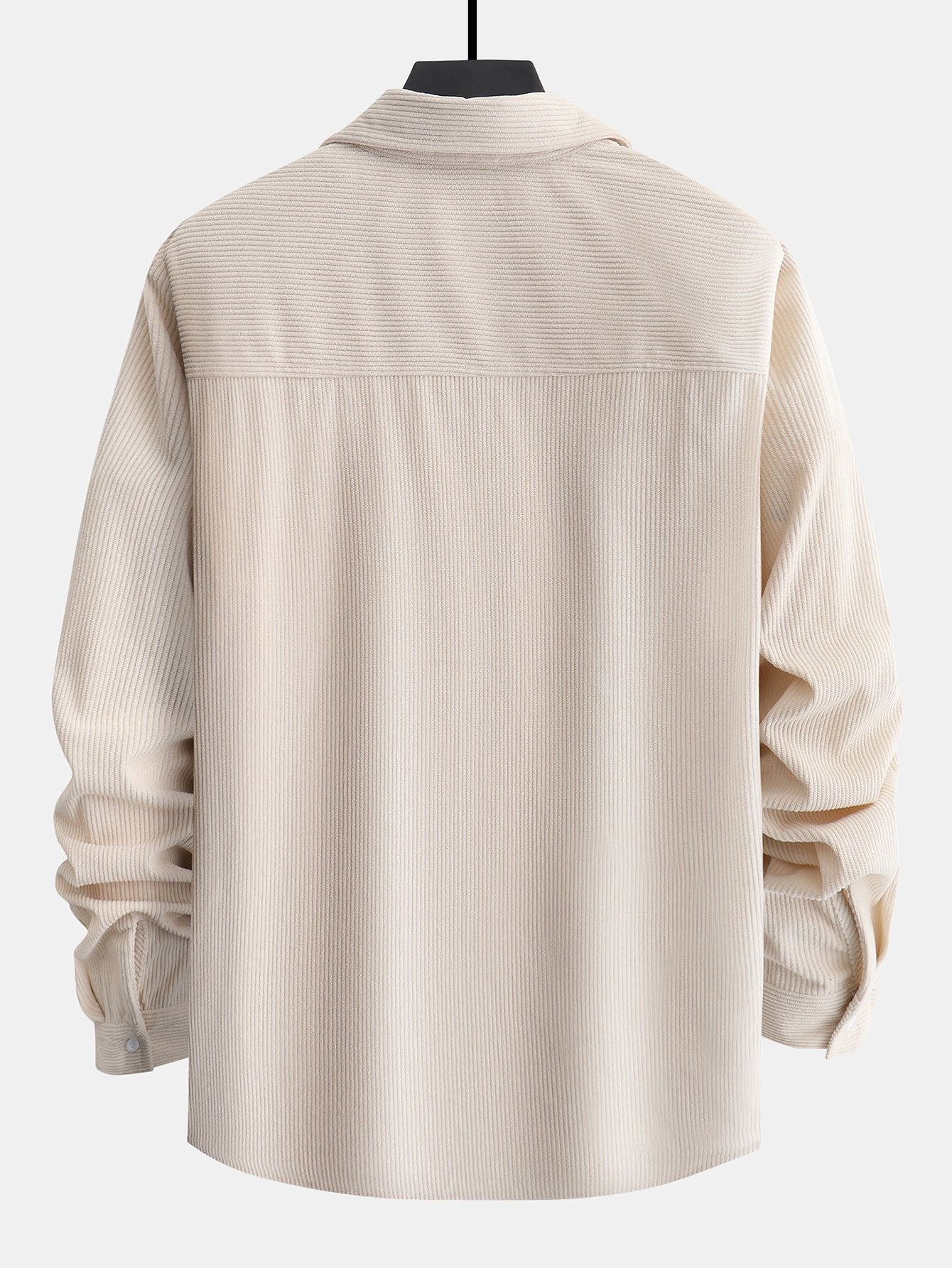 Corduroy Plaid Panel Shirt