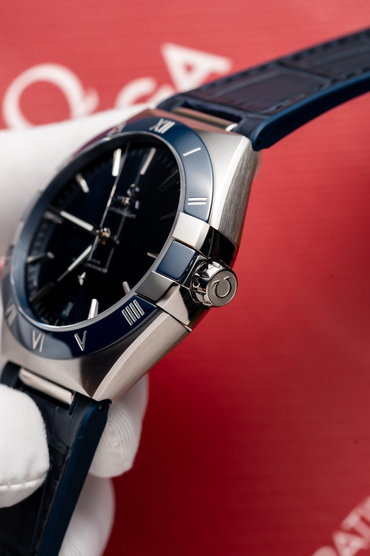 Omega Constellation Replica 11 Watch Blue Dial Leather Strap 41mm - Top club