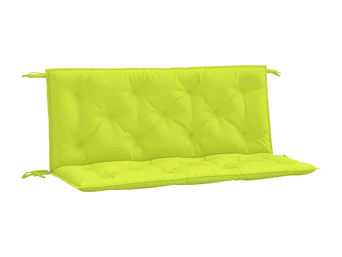 Coussins de banc de jardin lot de 2 vert vif tissu Oxford