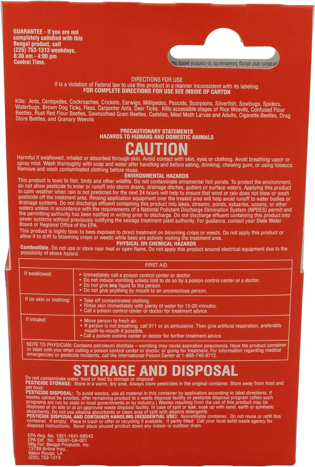 Bengal 33100 2 oz Concentrated Roach Flea Tick Ant Spider Insecticide - Quantity of 12 - Image 3