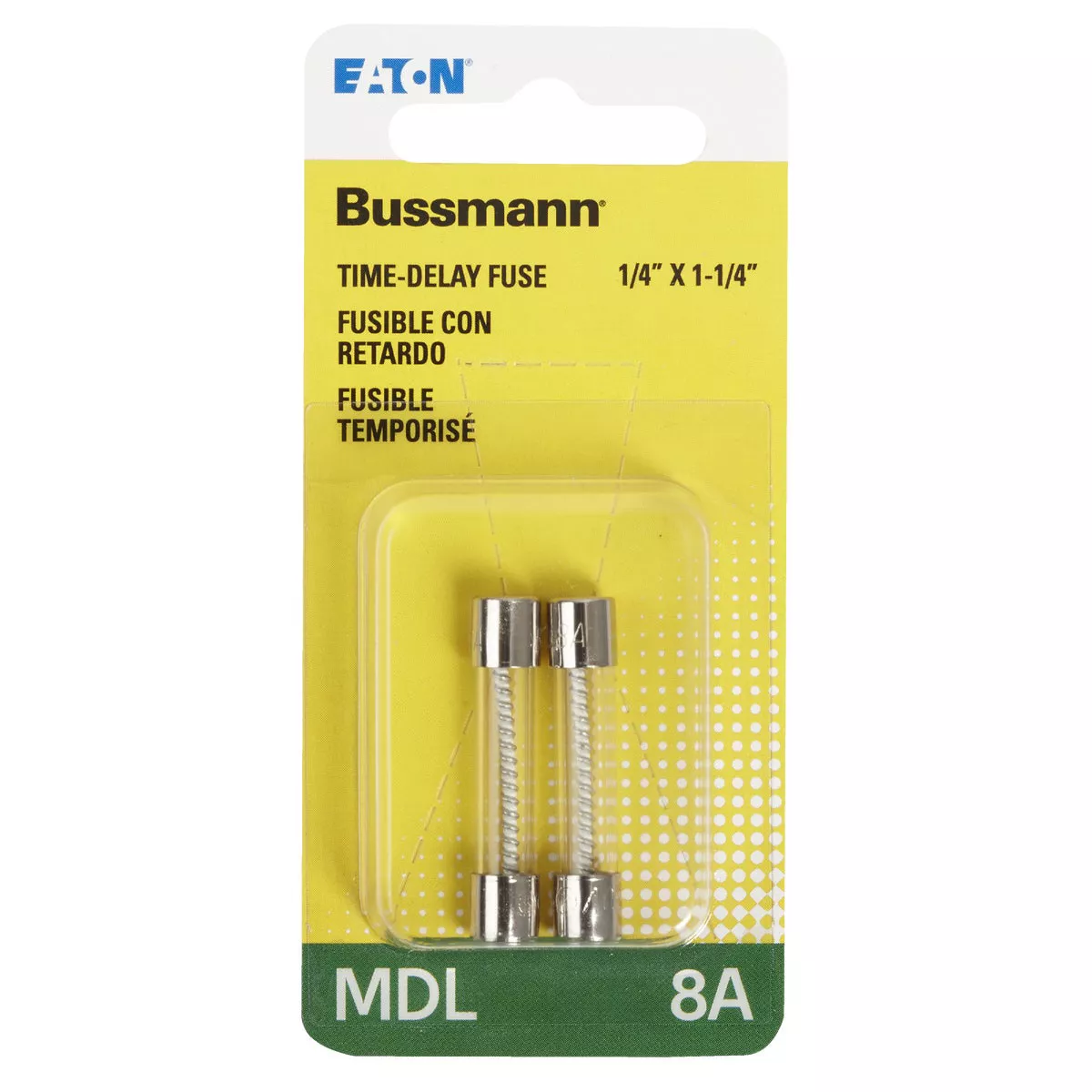 Bussmann 8A MDL Glass Tube Electronic Fuse (2-Pack)