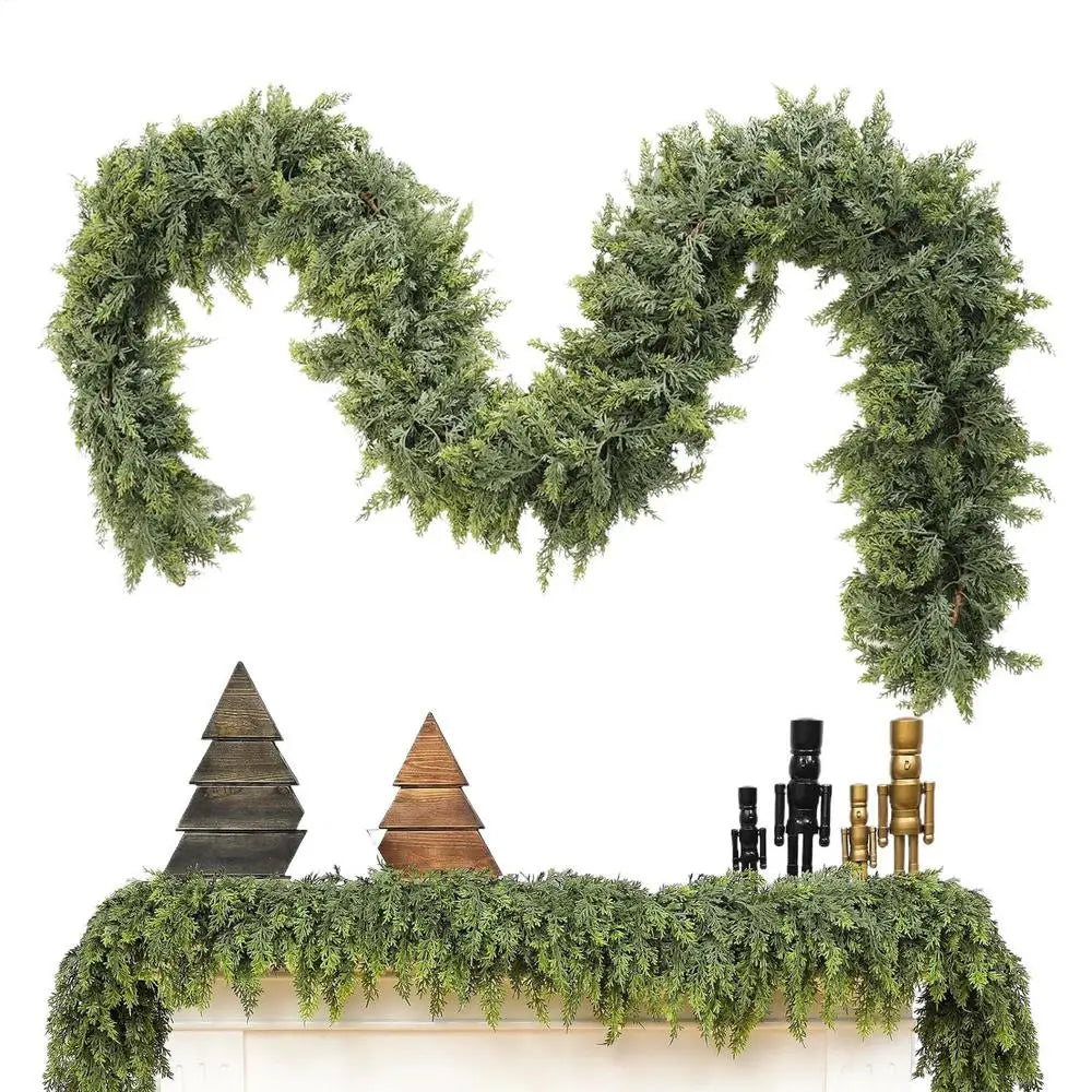 EvergreenCharm – Sfeervolle Kerst Guirlande van Cipresbladeren