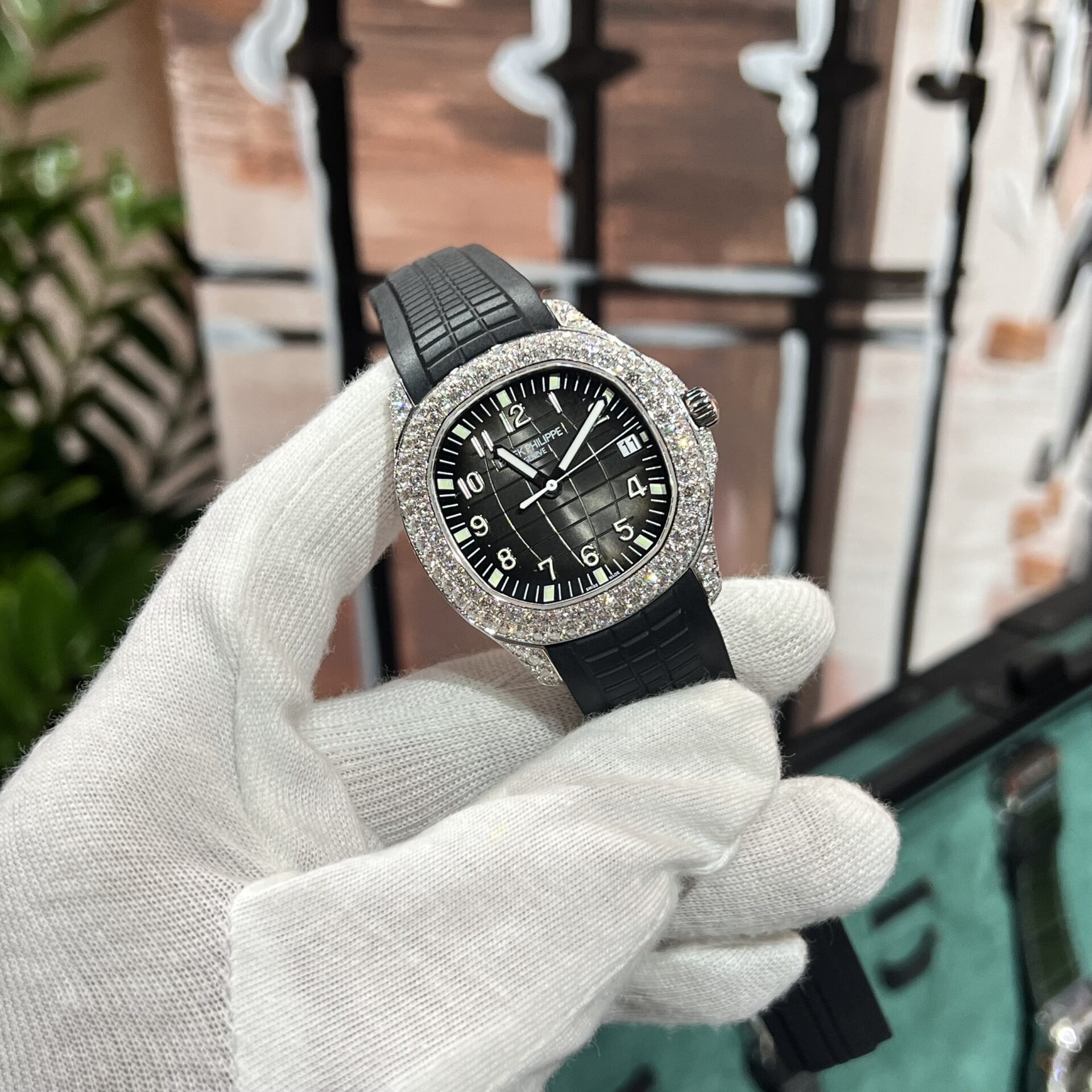 Patek Philippe Aquanaut 5167 With Diamond Natural Rubber Strap 40mm - Top club