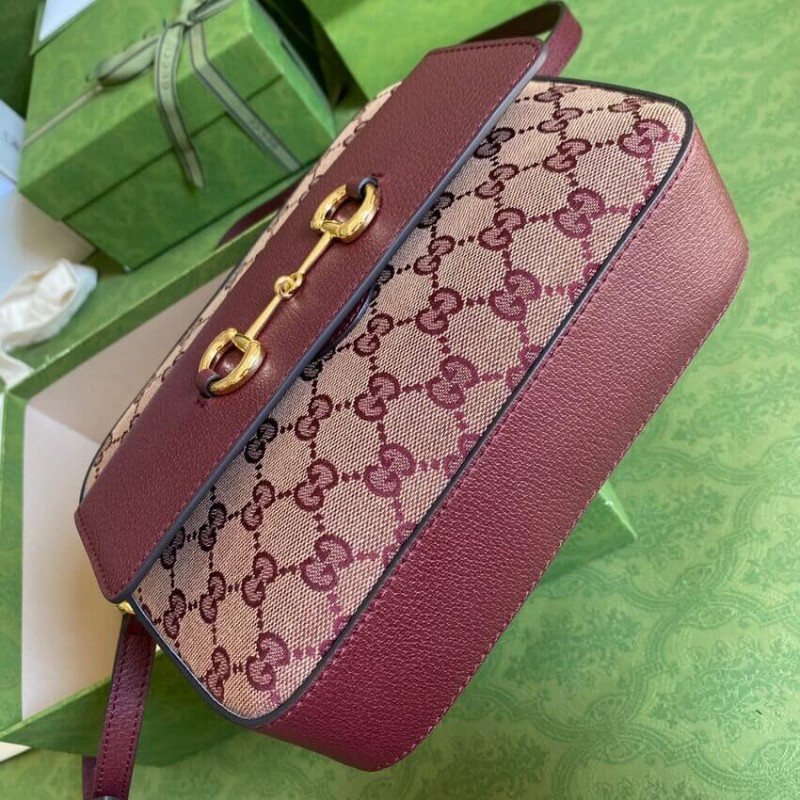 Replica Gucci Horsebit 1955 Small Bag In Burgundy 6454541:1High-quality replica