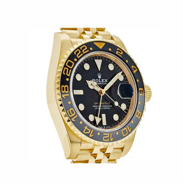 Rolex Gmt Master II Gold Black Dial Replica - Elite Watch Atelier
