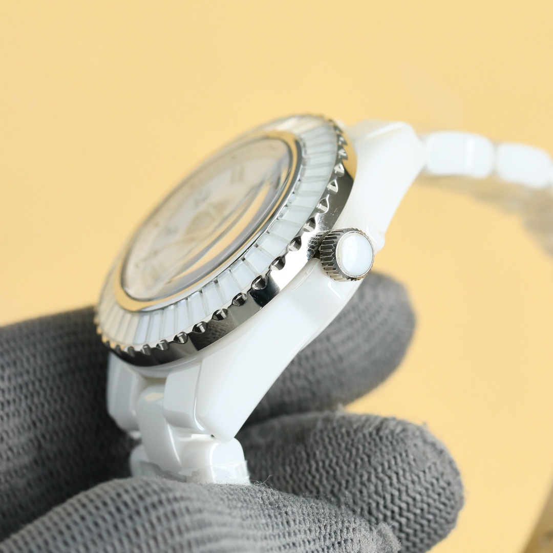 SUPER CERAMIC NEW - CHANEL EXCLUSIVE CALIBER 12.2 WATCH 33mm GODDESS BENEFIT - WHITE(1:1 replica) - Top club