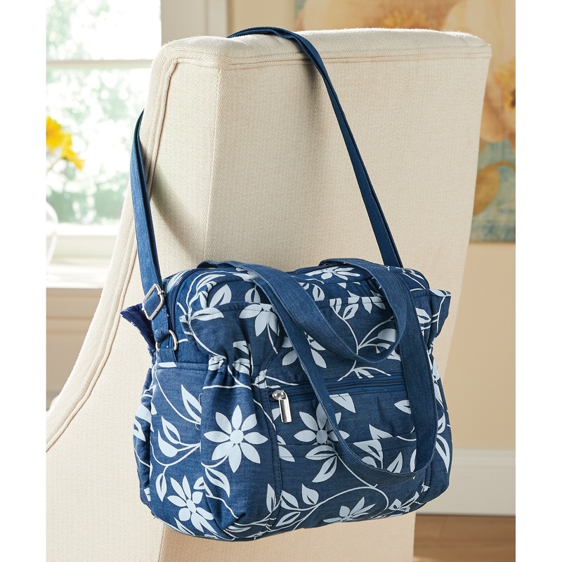 Denim Flowers Shoulder Bag - MIDNIGHT VELVET CATALOG