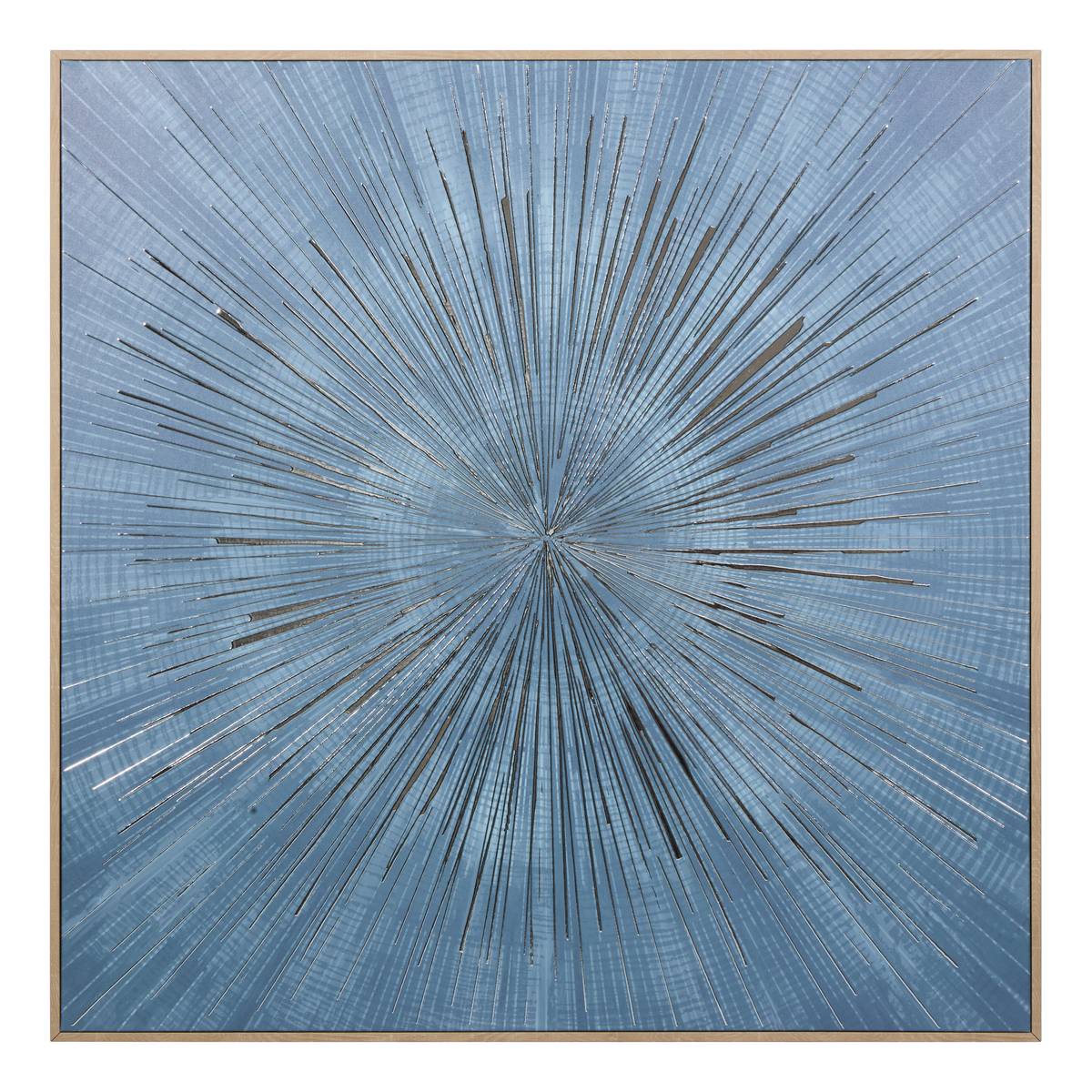 Framed Canvas Print "Stan" Blue, 78x78 cm