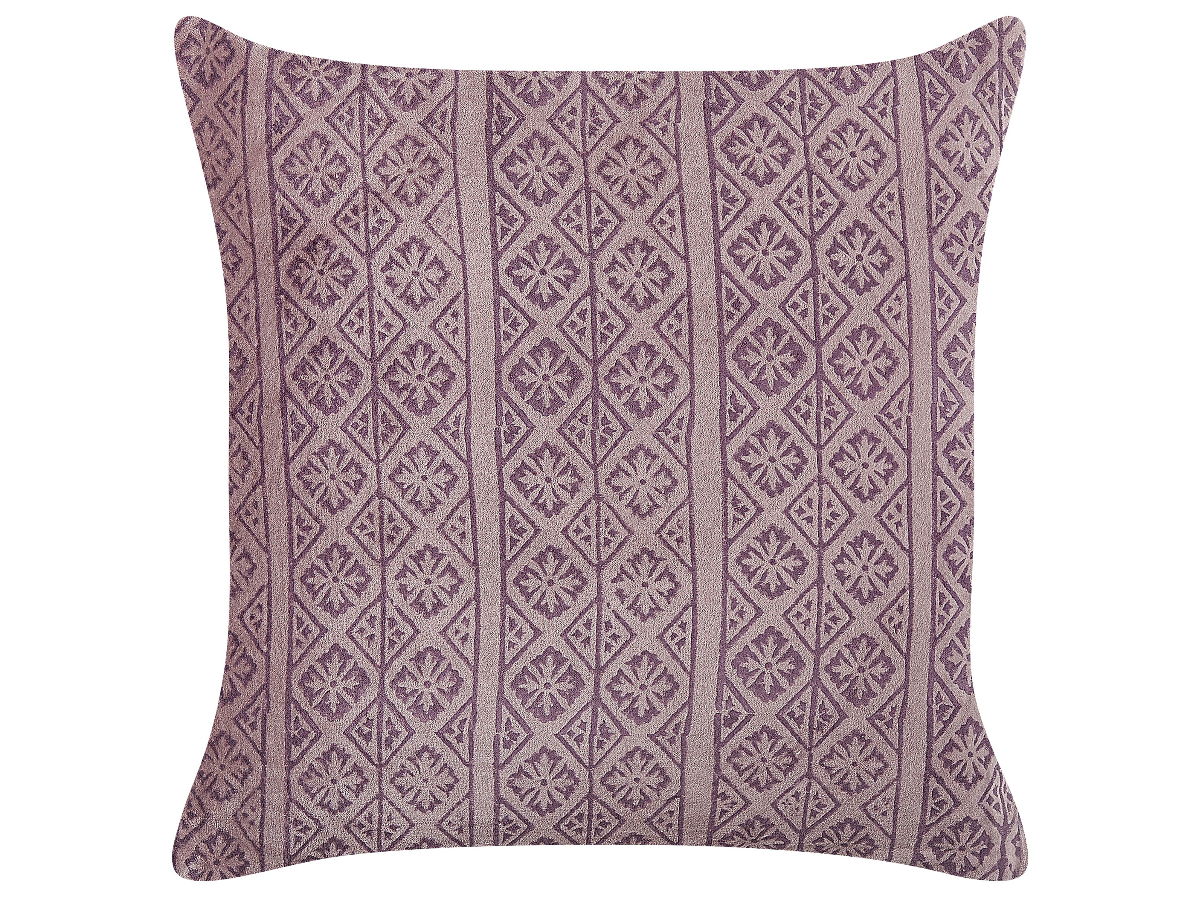 Throw Cushion SILYBUM Velvet 45 x 45 cm Pink Geometric Pattern