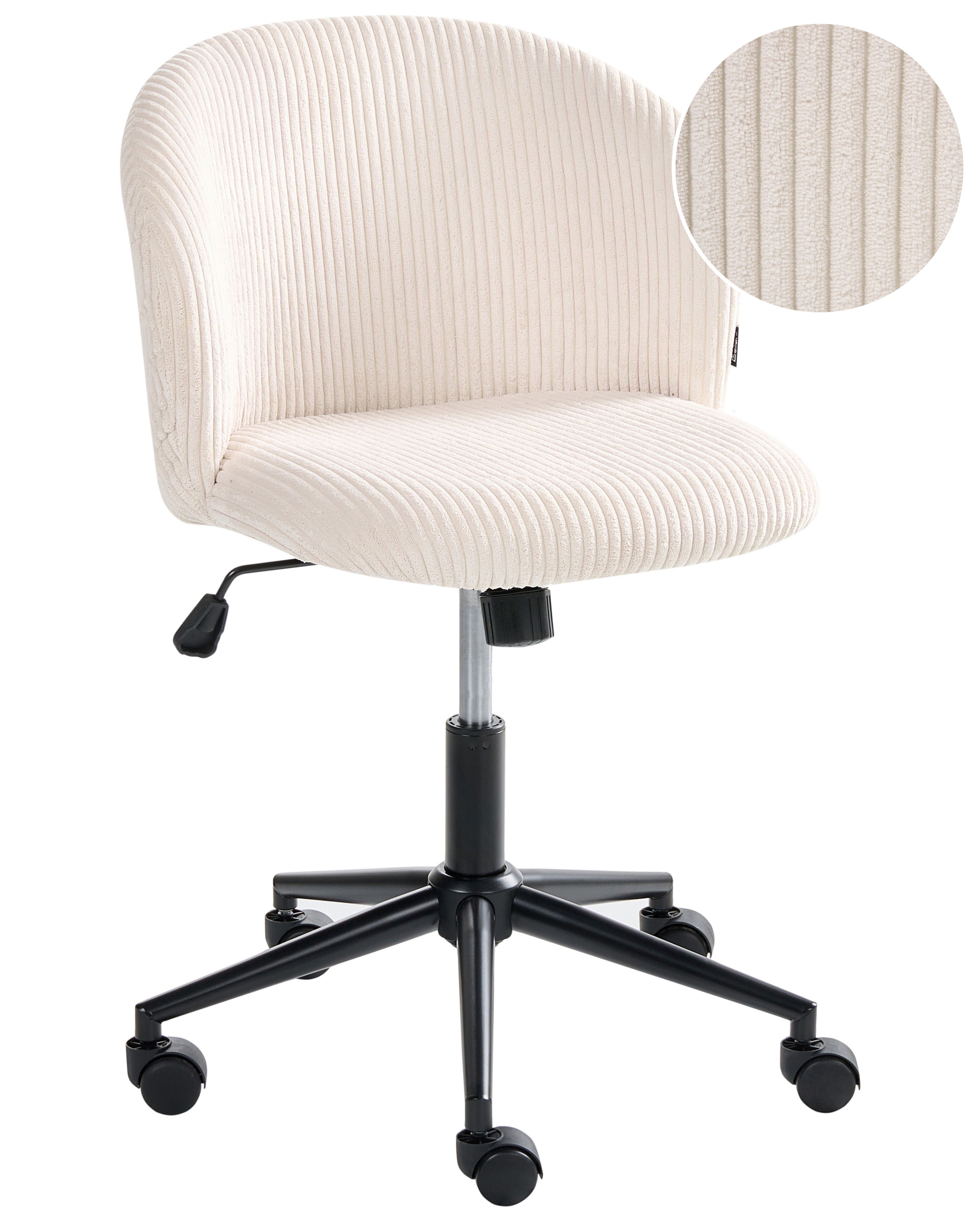 Office Chair MILES Corduroy Off-White