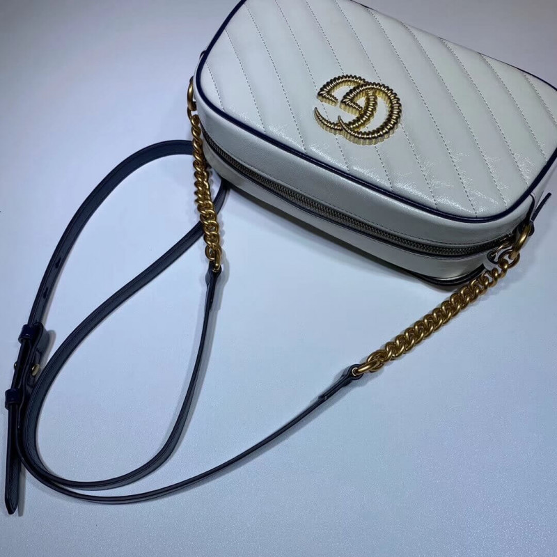 Replica Gucci Gg Marmont Small Shoulder Bag 447632 White1:1High-quality replica