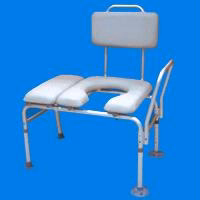 Padded Transfer Bench w/ Commode Opening - Abilene Artificial Limb