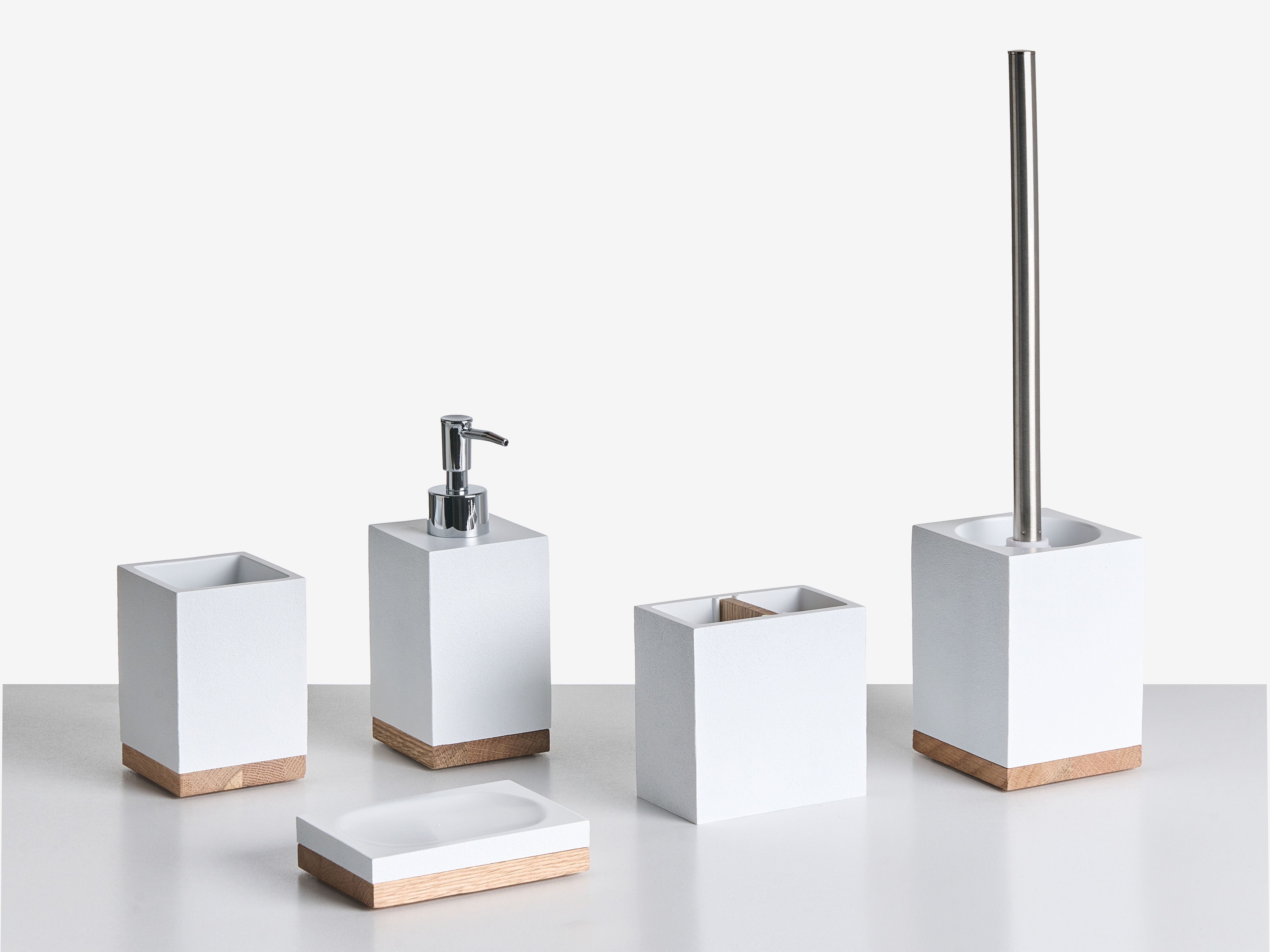 5-Piece Bathroom Accessories Set TAPICHE White