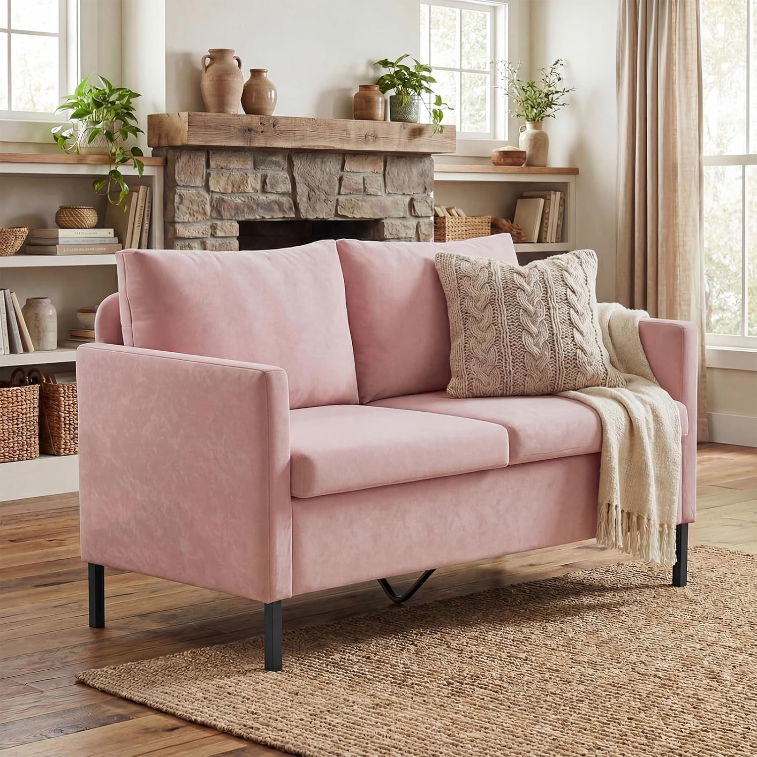 TYBOATLE Love Seat Mid Century Modern Small Loveseat for Living Room, 51