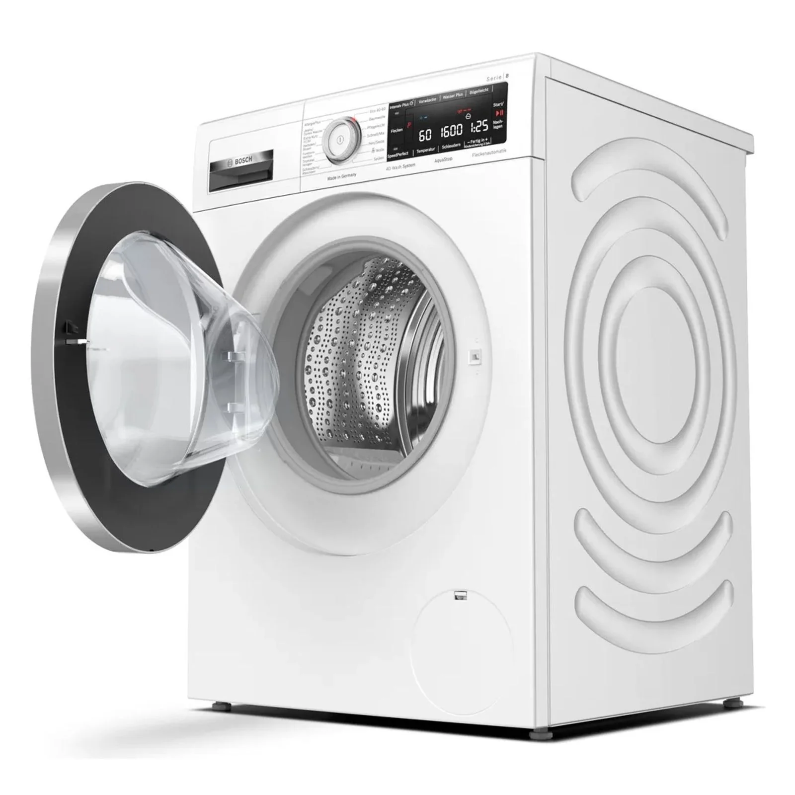 2026 Lavadora Bosch Serie 8 WAV28M93 de carga frontal 9 kg, 1400 rpm, Aluminio, Blanco