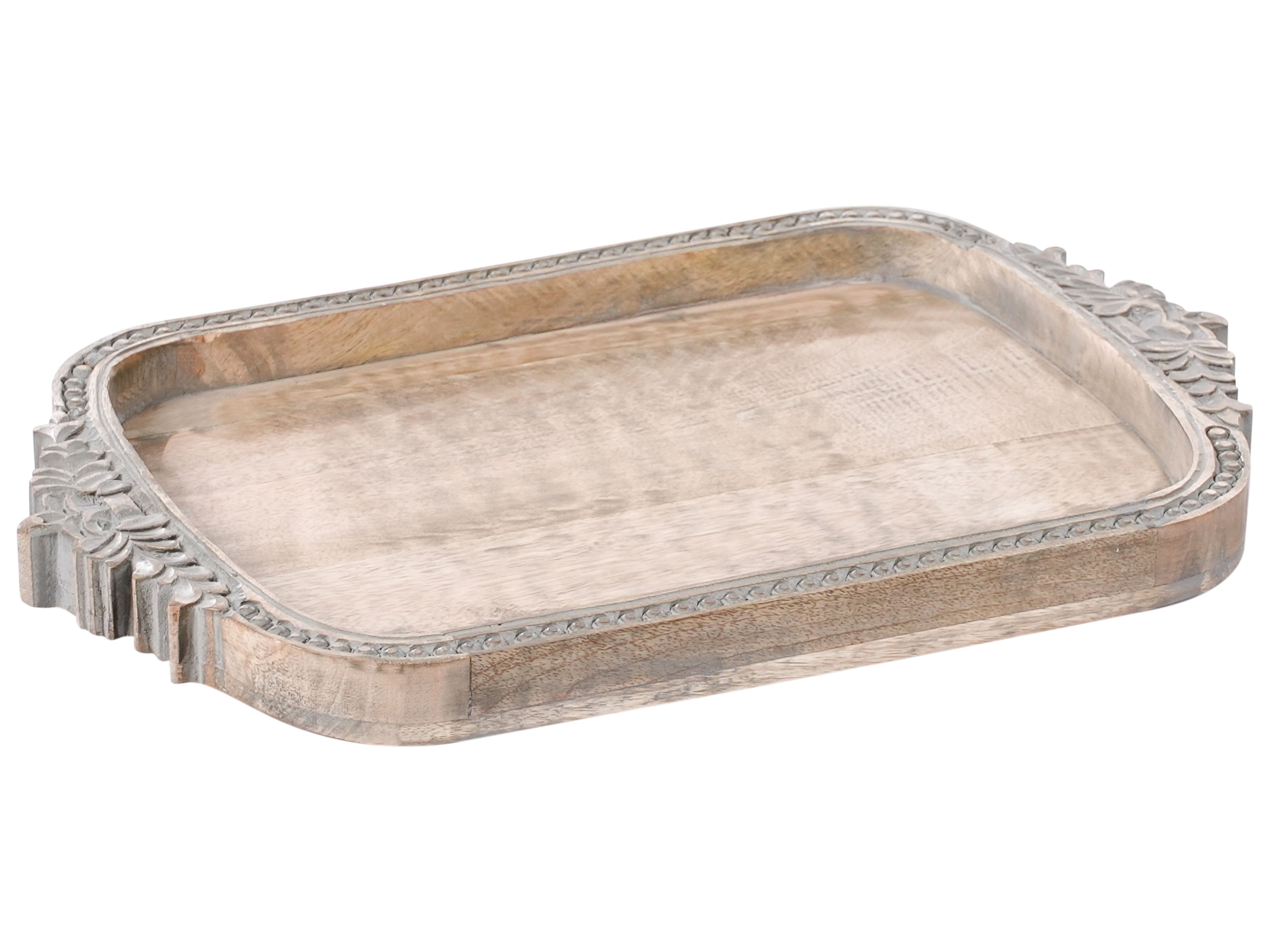 Decorative Tray ASIUT Mango Wood Light Brown