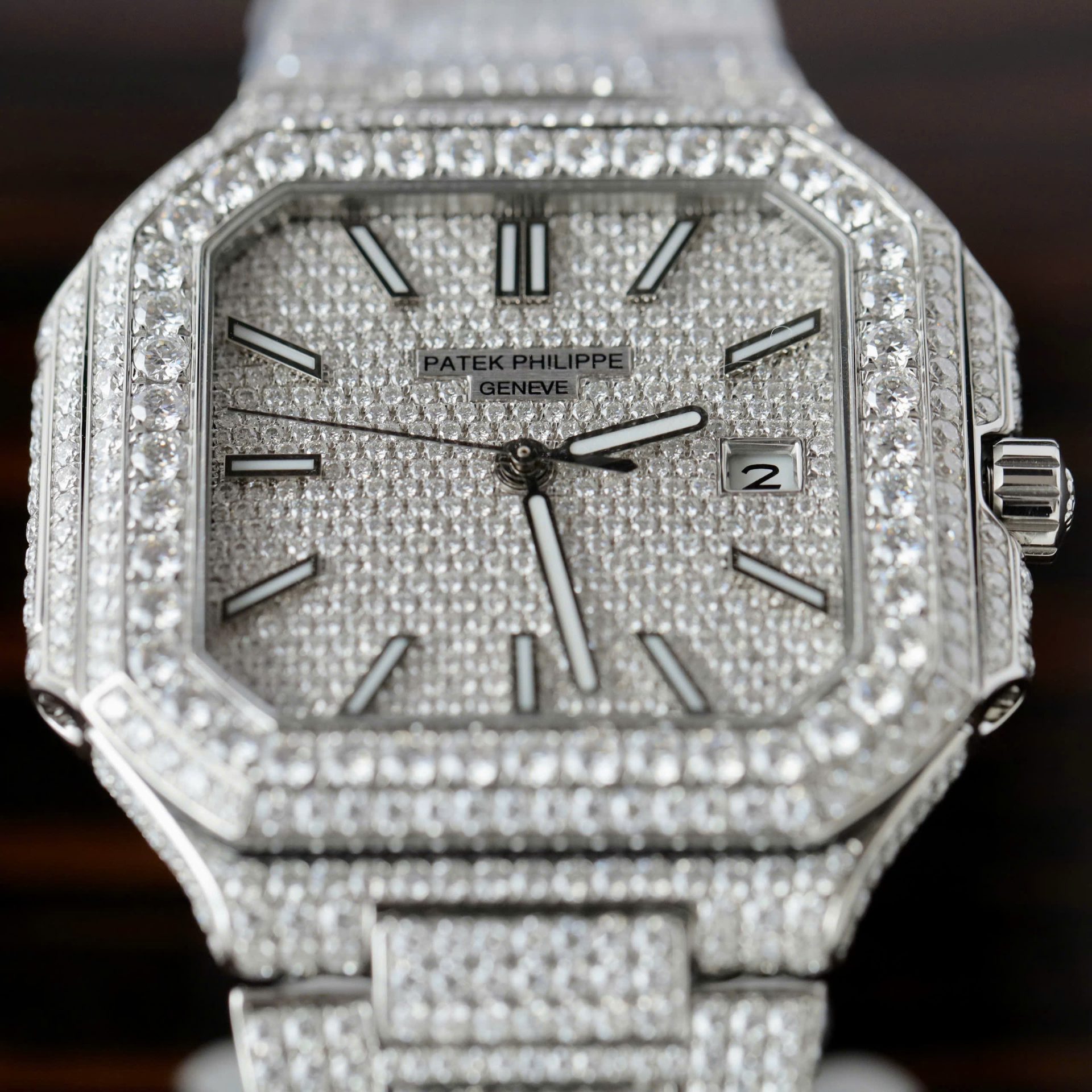 Patek Philippe Cubitus 5821 Copies Watches Diamonds Moissanite Hong Kong Custom 45mm - Top club