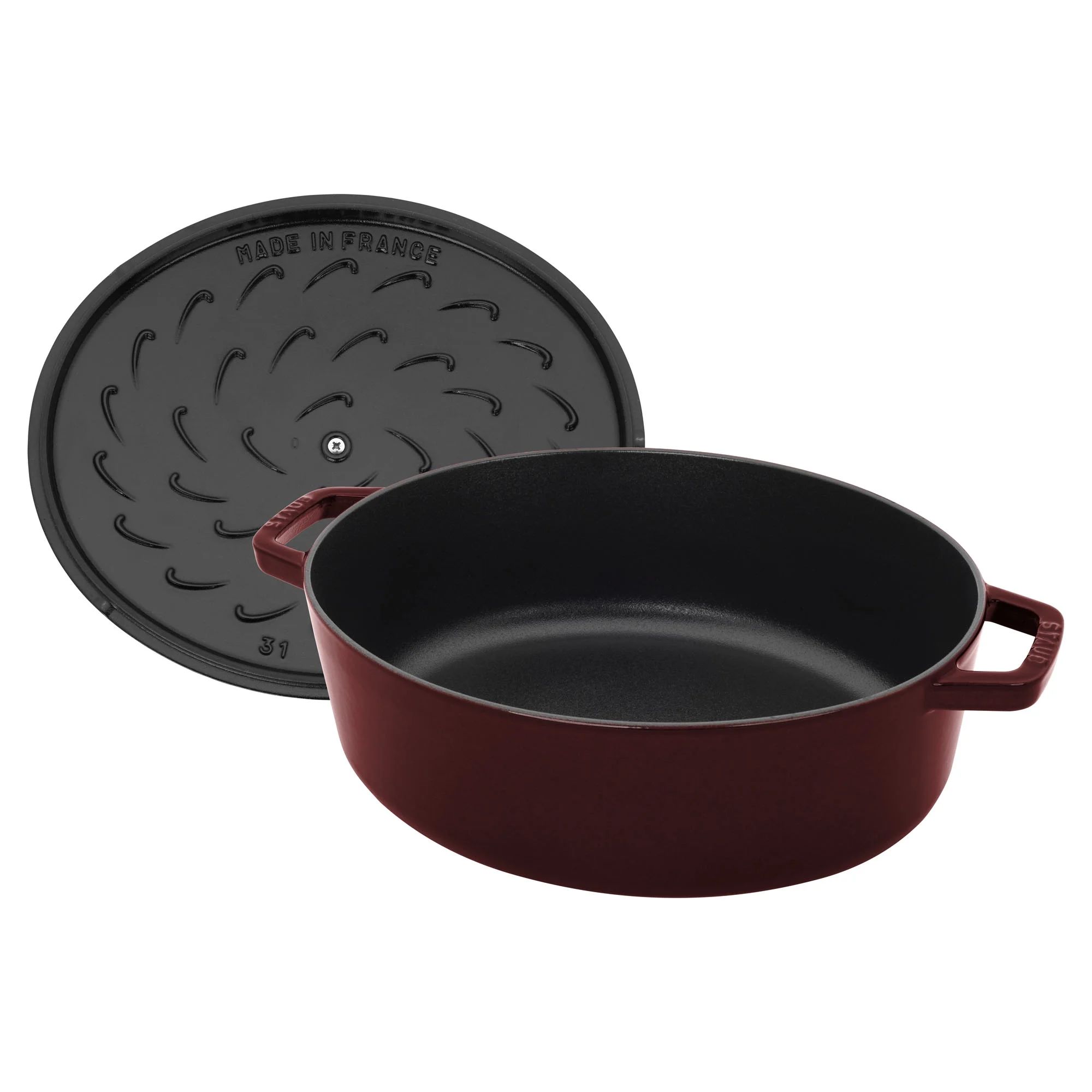 Staub Cast Iron 6.25-qt Shallow Oval Dutch Oven - Citron - Image 18