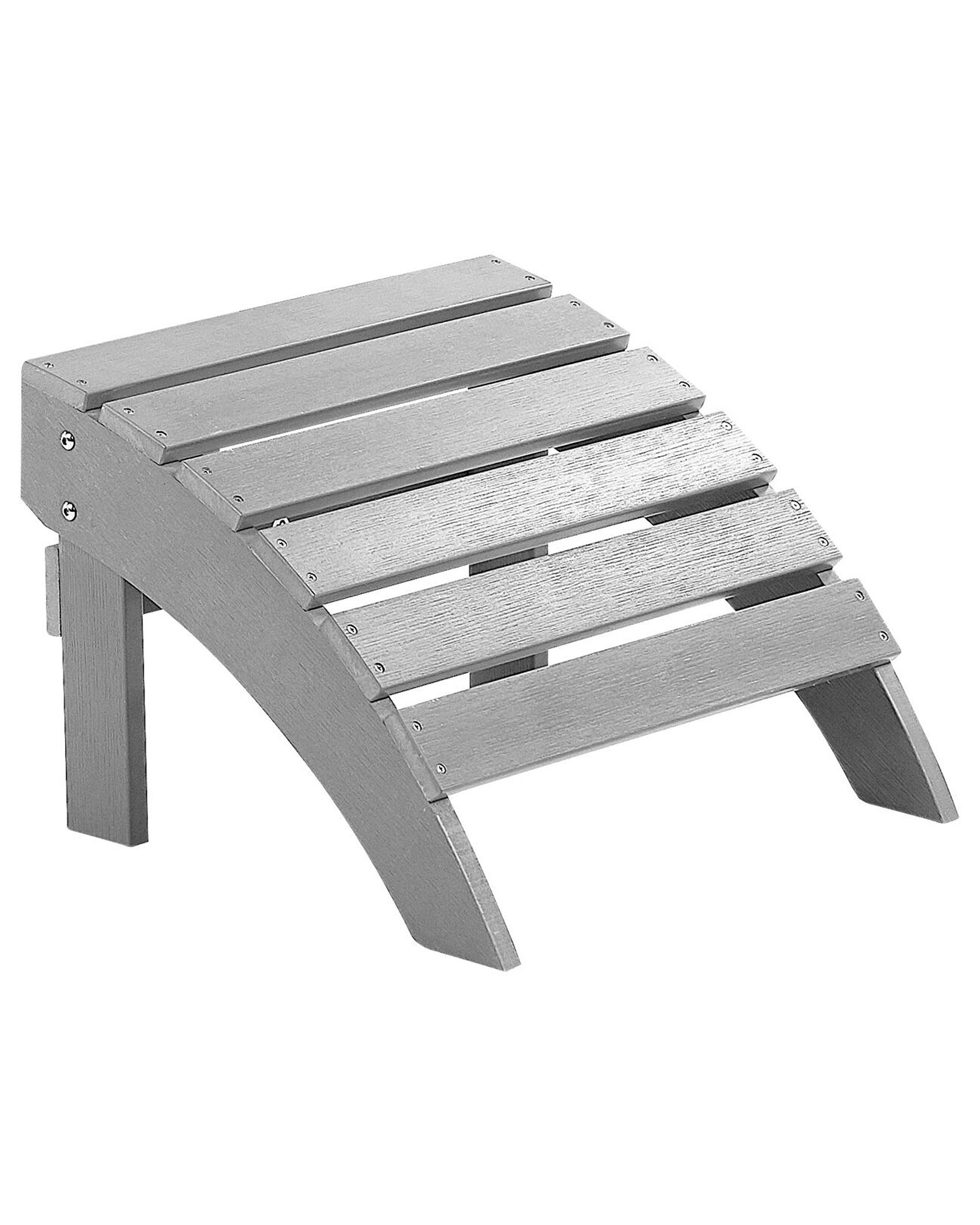 Garden Footstool ADIRONDACK Light Grey