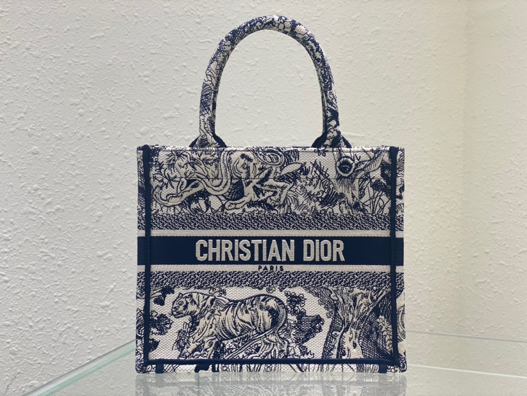 Christian Dior Small Dior Book Tote Blue, For Women, Women’s Handbags 26.5cm/10.5in CD M1265ZRGO_M928