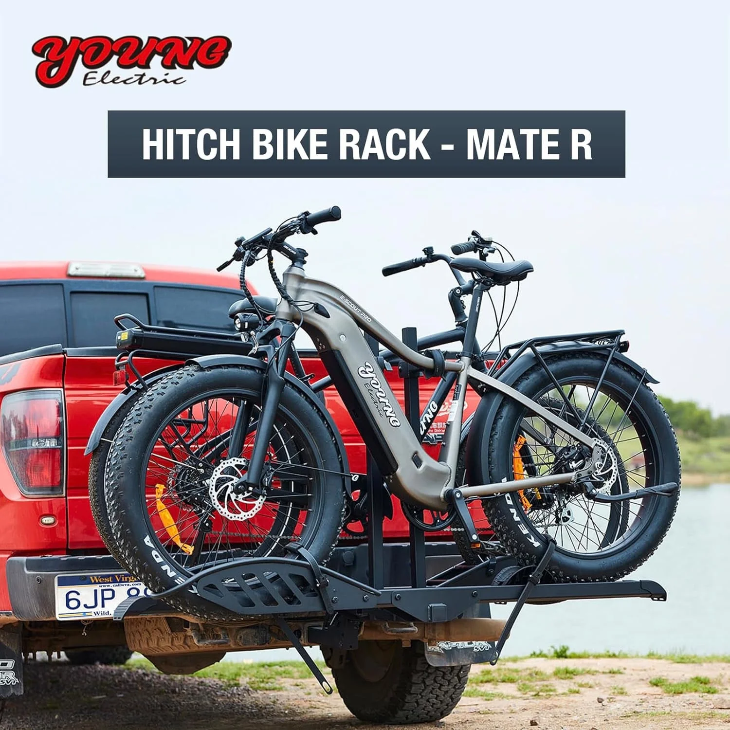 Young Electric Ebike Rack, 200lb Capacity, Alloy Steel Hitch Mount, Fits 5-Inch Fat Tire Bikes, 2-Inch Receiver - Image 31