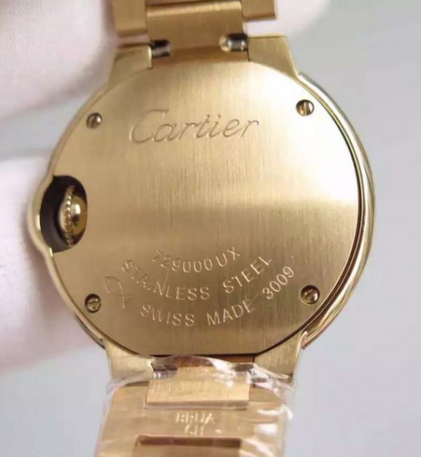 Replica Cartier Ballon Bleu 28mm YG Diamonds Bezel White Dial Bracelet Ronda Quartz - Top club